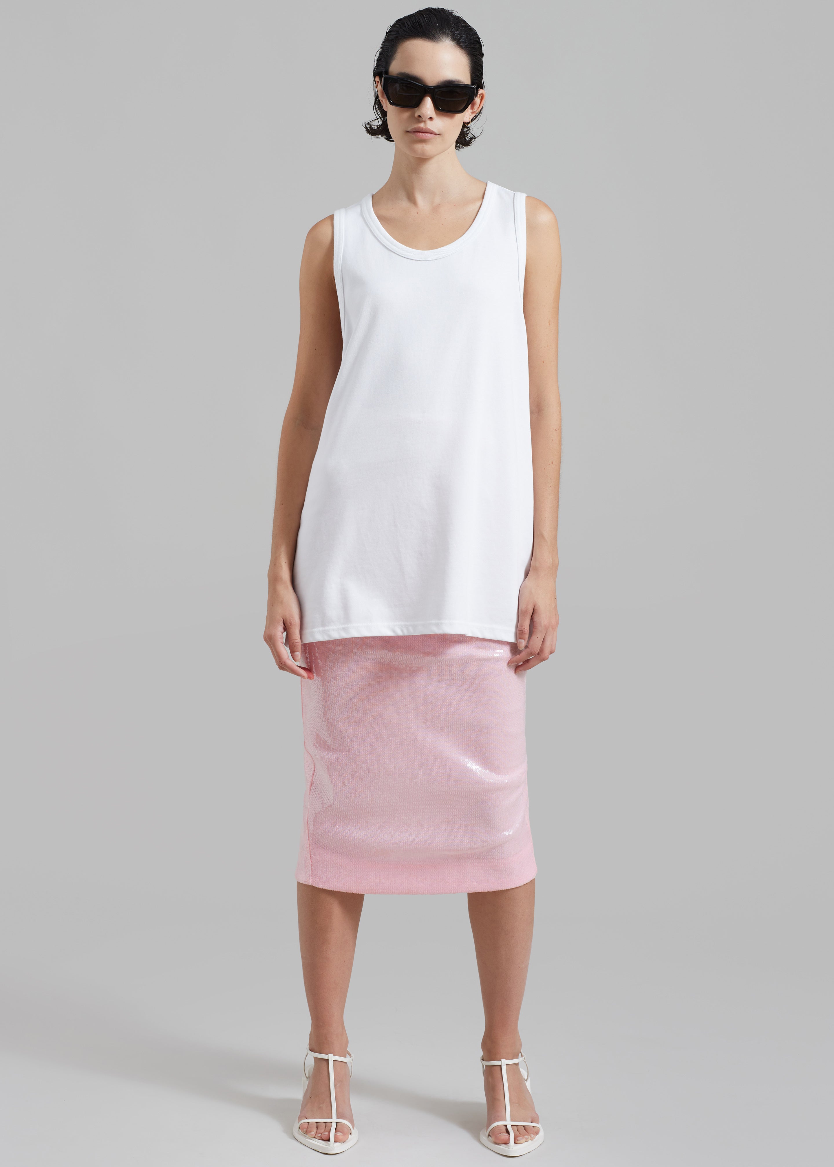 ROTATE Sequin Midi Pencil Skirt - Orchid Pink - 4