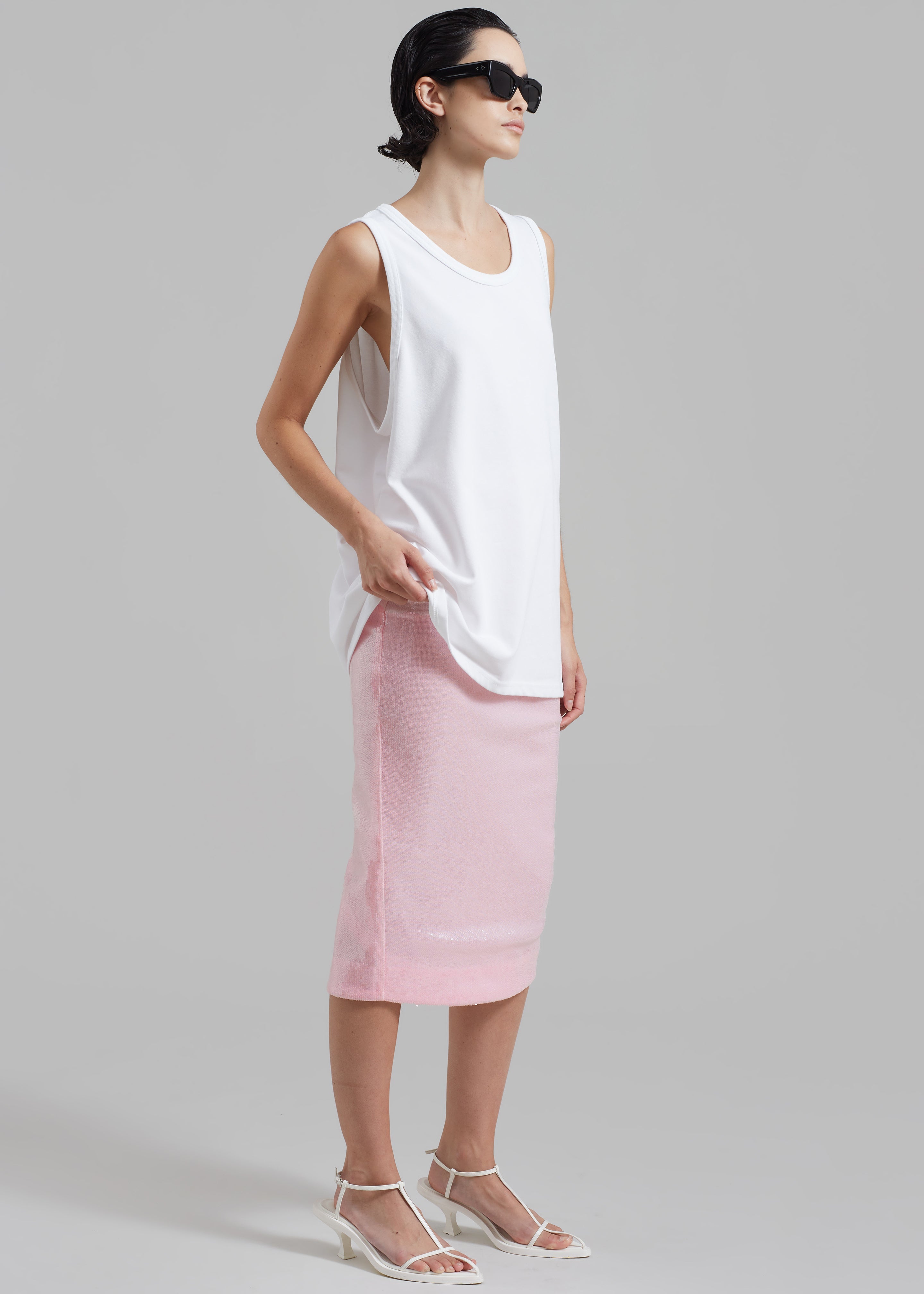 ROTATE Sequin Midi Pencil Skirt - Orchid Pink - 3