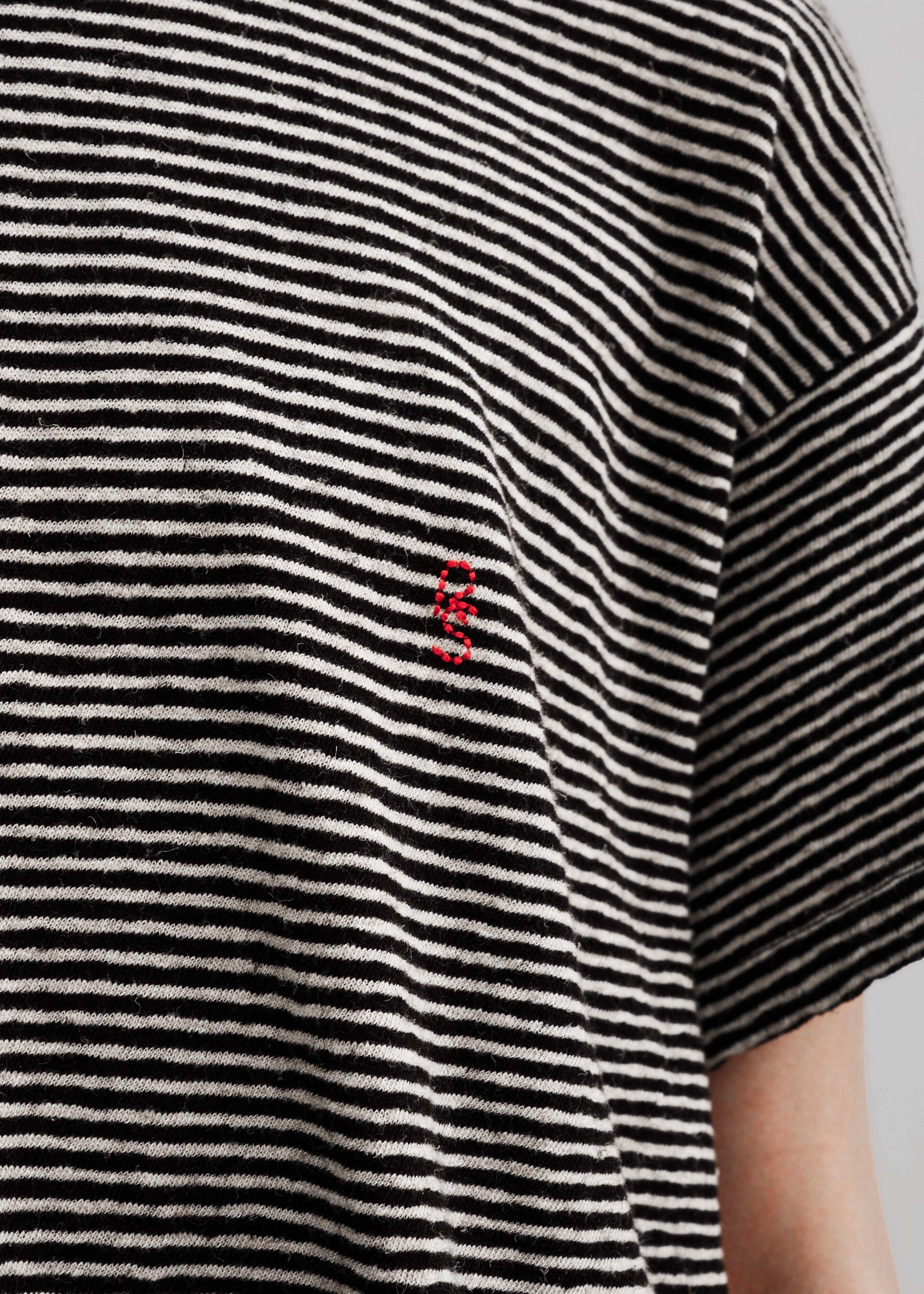Rika Studios Laurent Tee - Black/Ecru Stripe - 3
