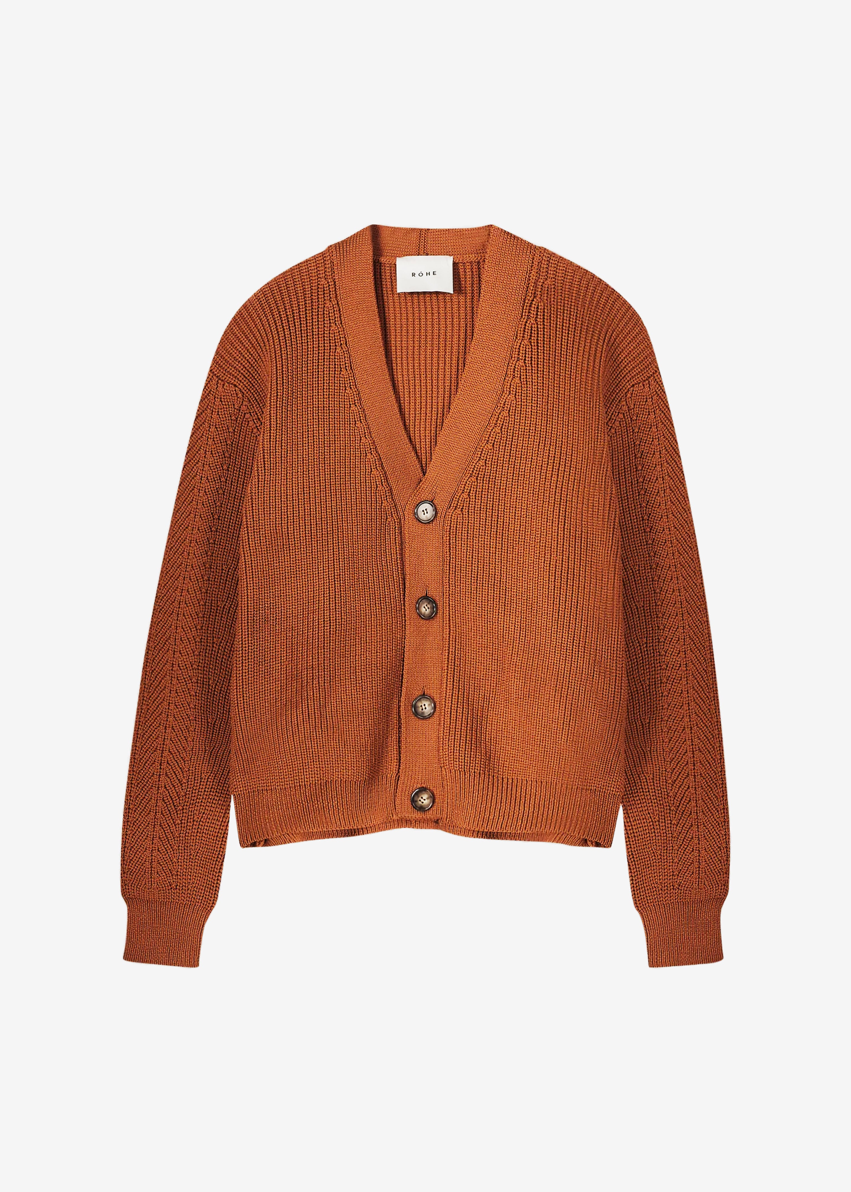 Róhe Unisex Leo Cardigan - Rust - 10