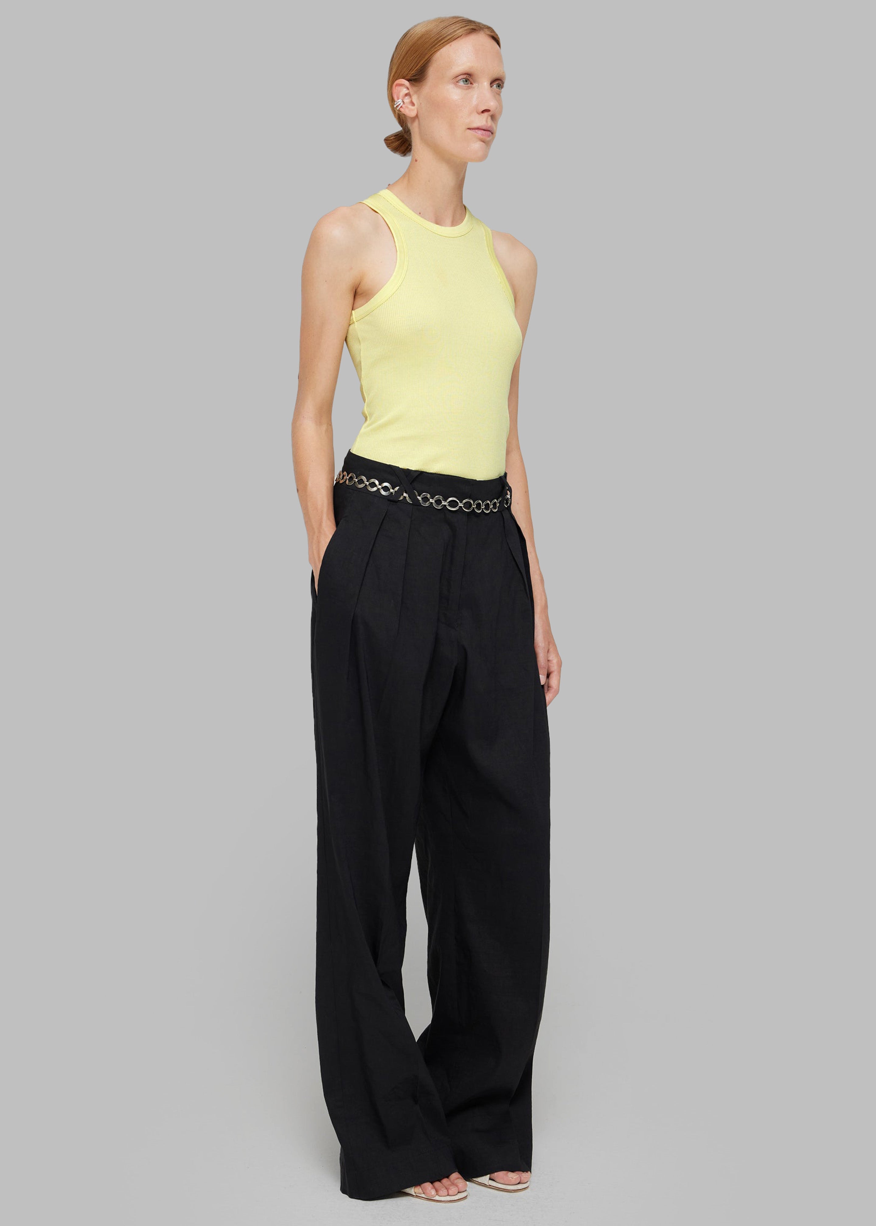 Róhe Cotton Rib Tank Top - Light Yellow - 2