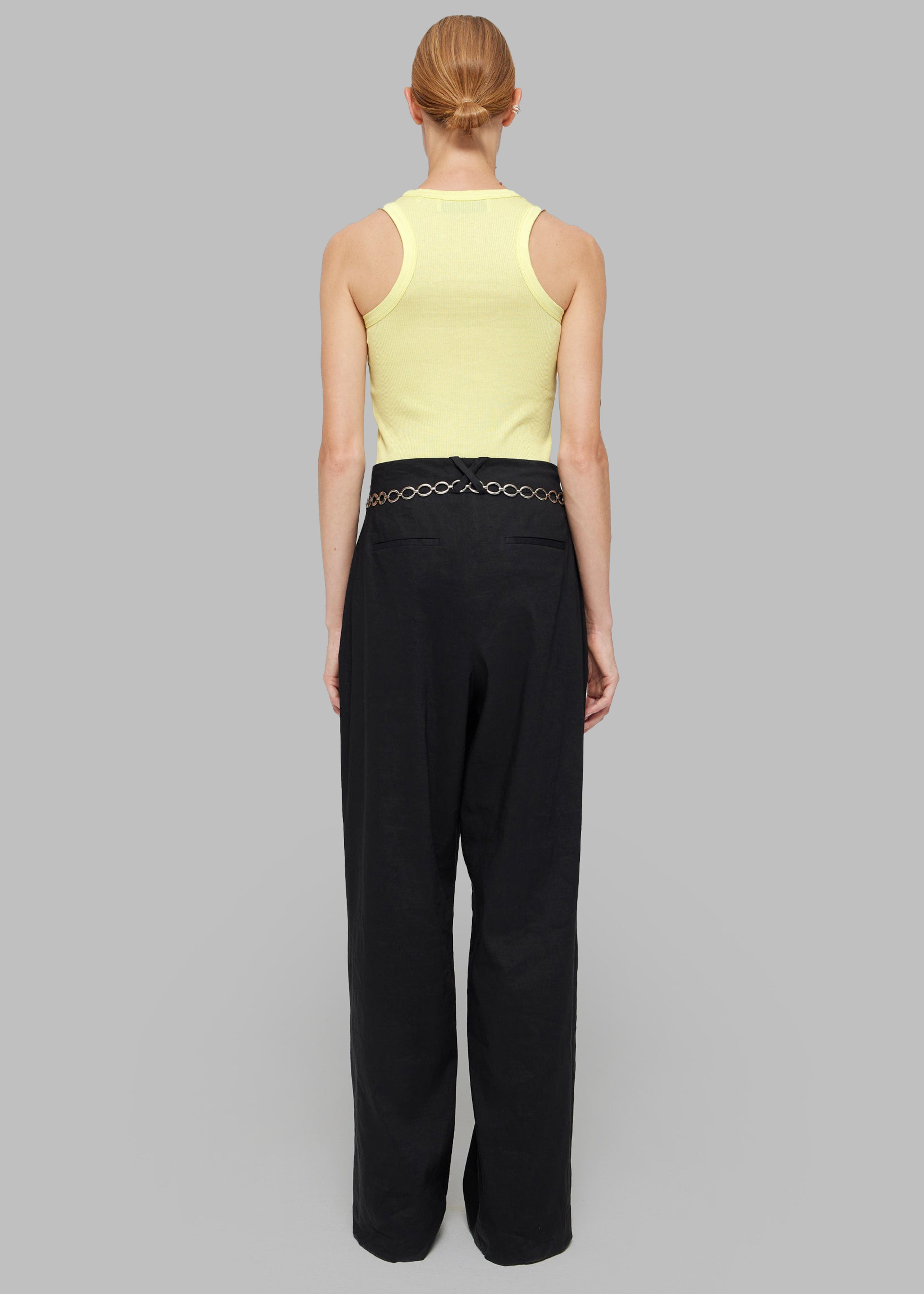 Róhe Cotton Low Tank Top - Light Yellow - 4
