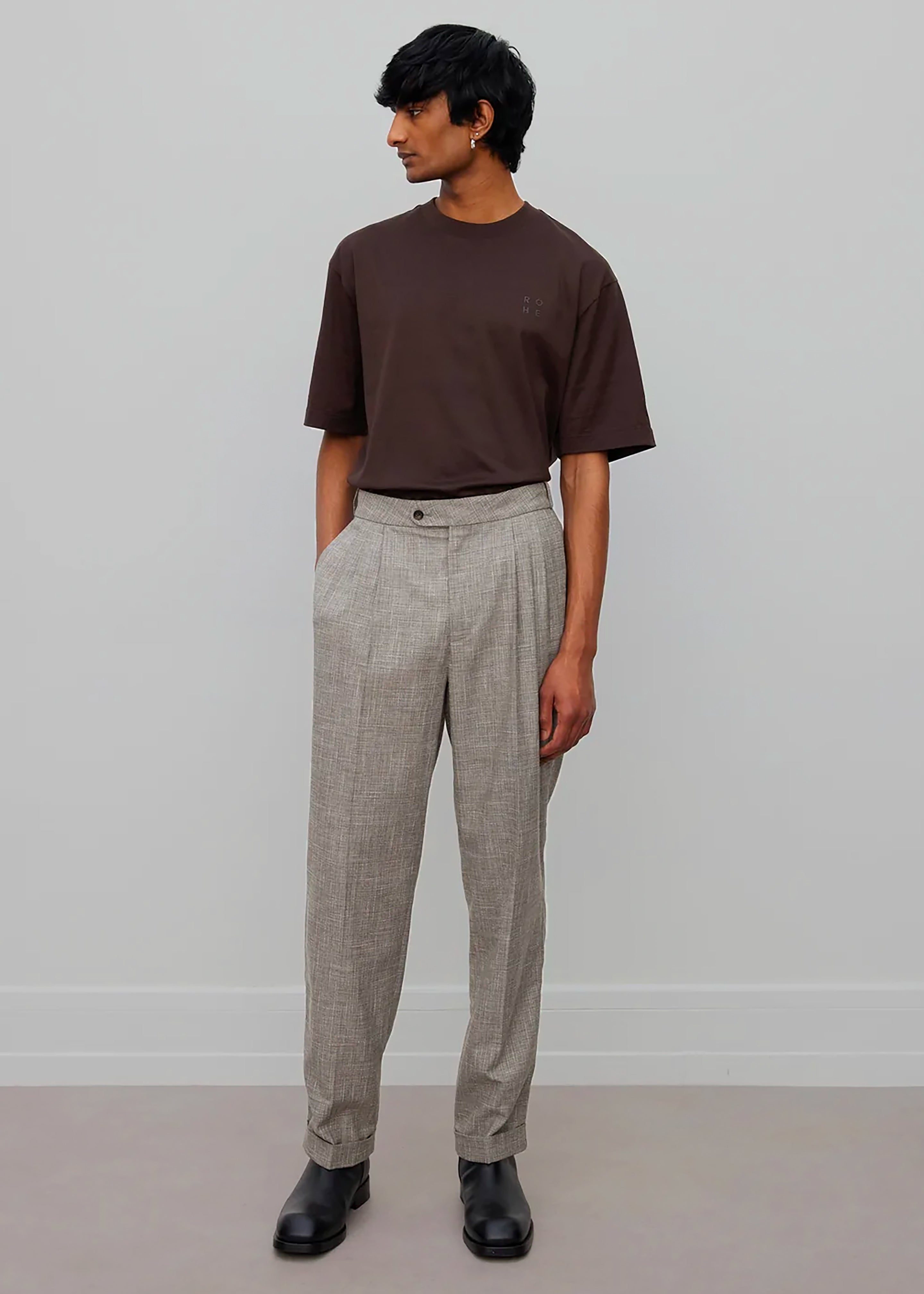 Róhe Otis Trousers - Sisal Melange - 9