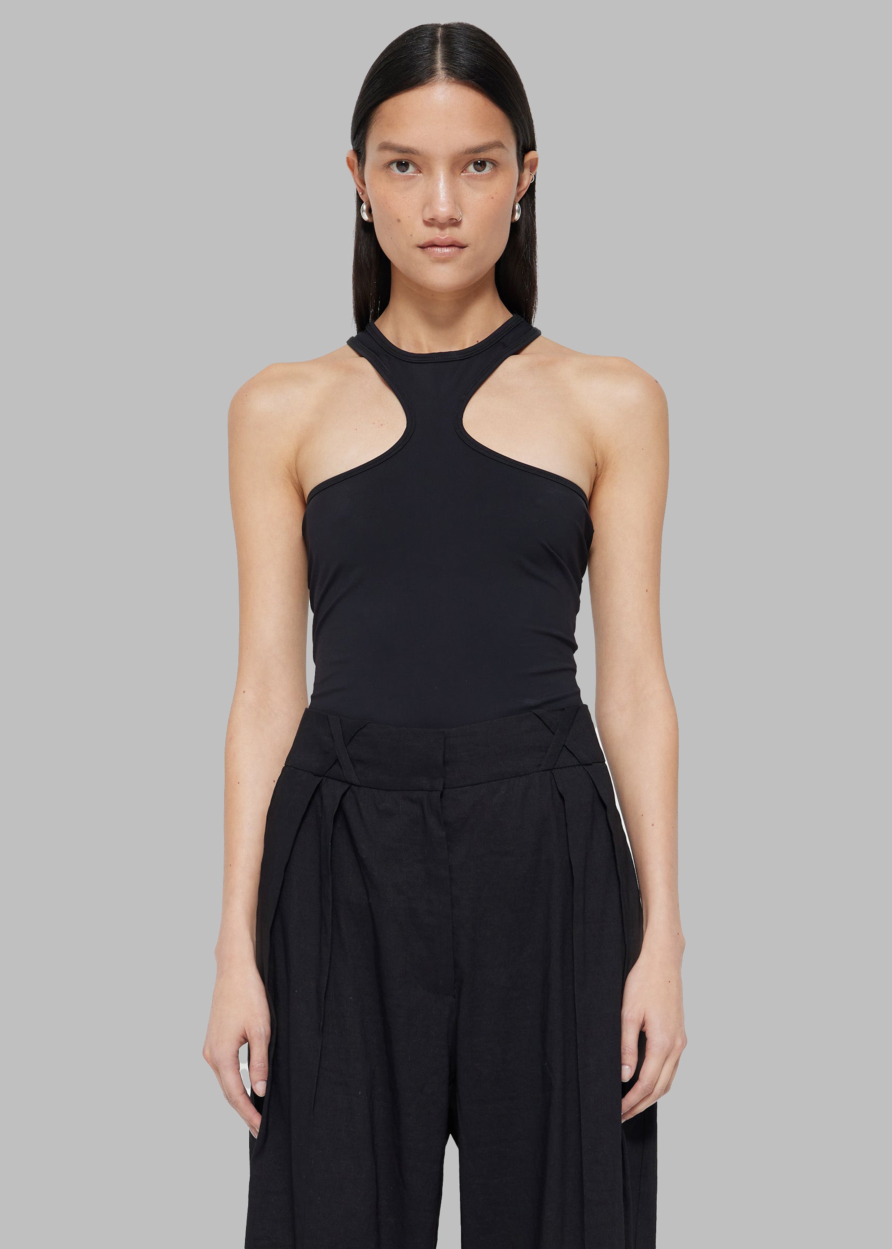 Róhe Shaped Rib Top - Noir - 2