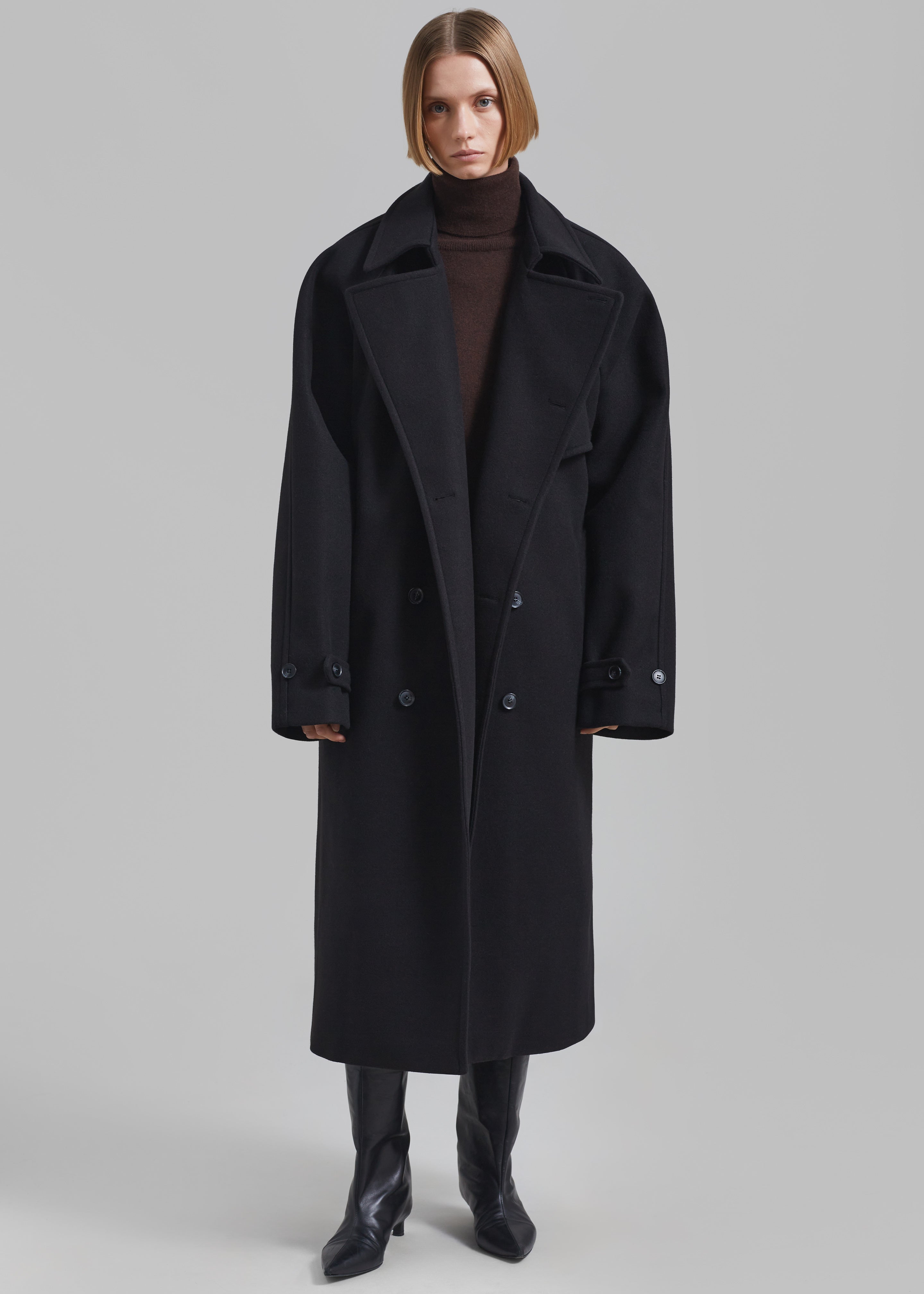 Salem Trench Coat - Black - 5