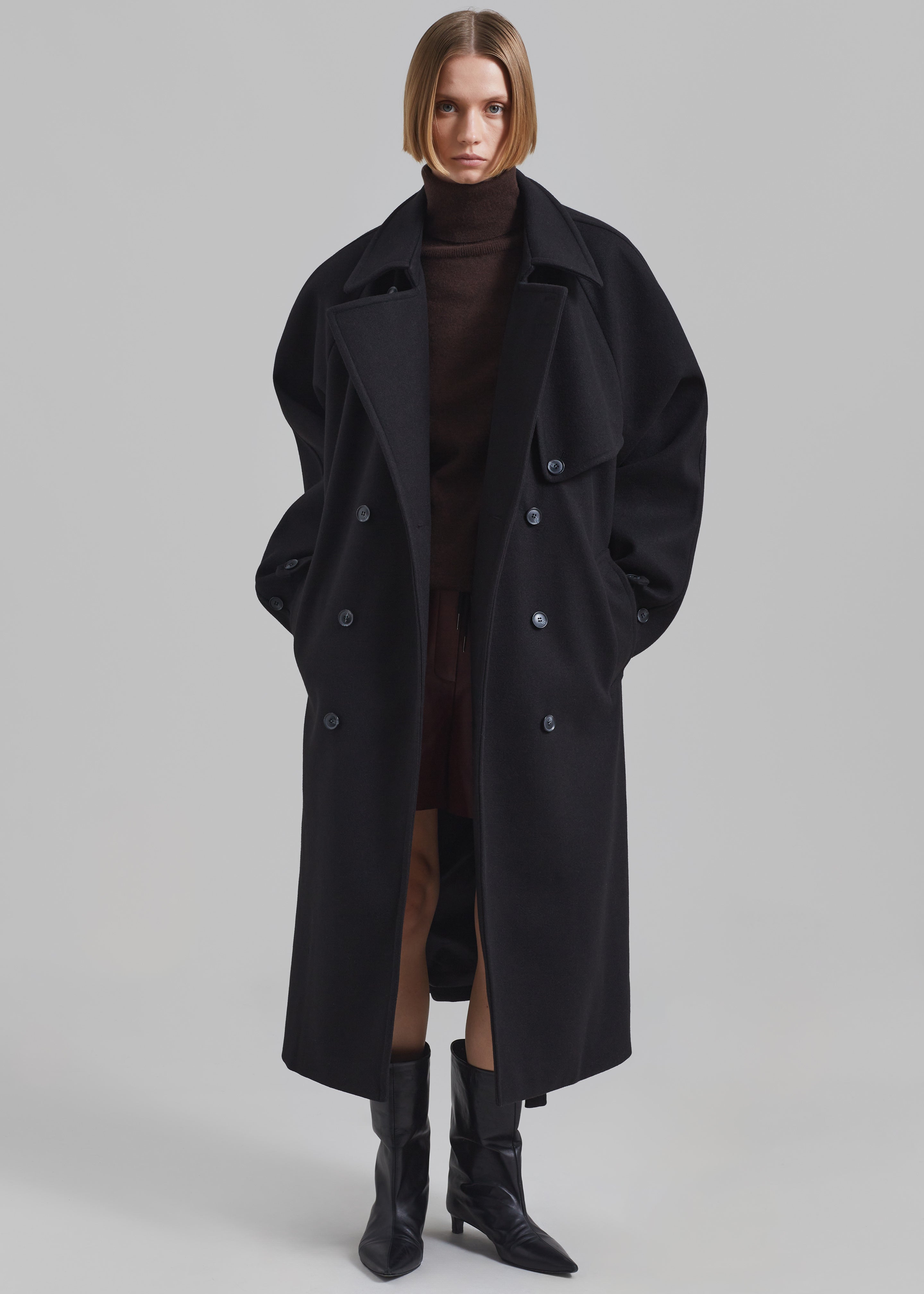 Salem Trench Coat - Black - 3