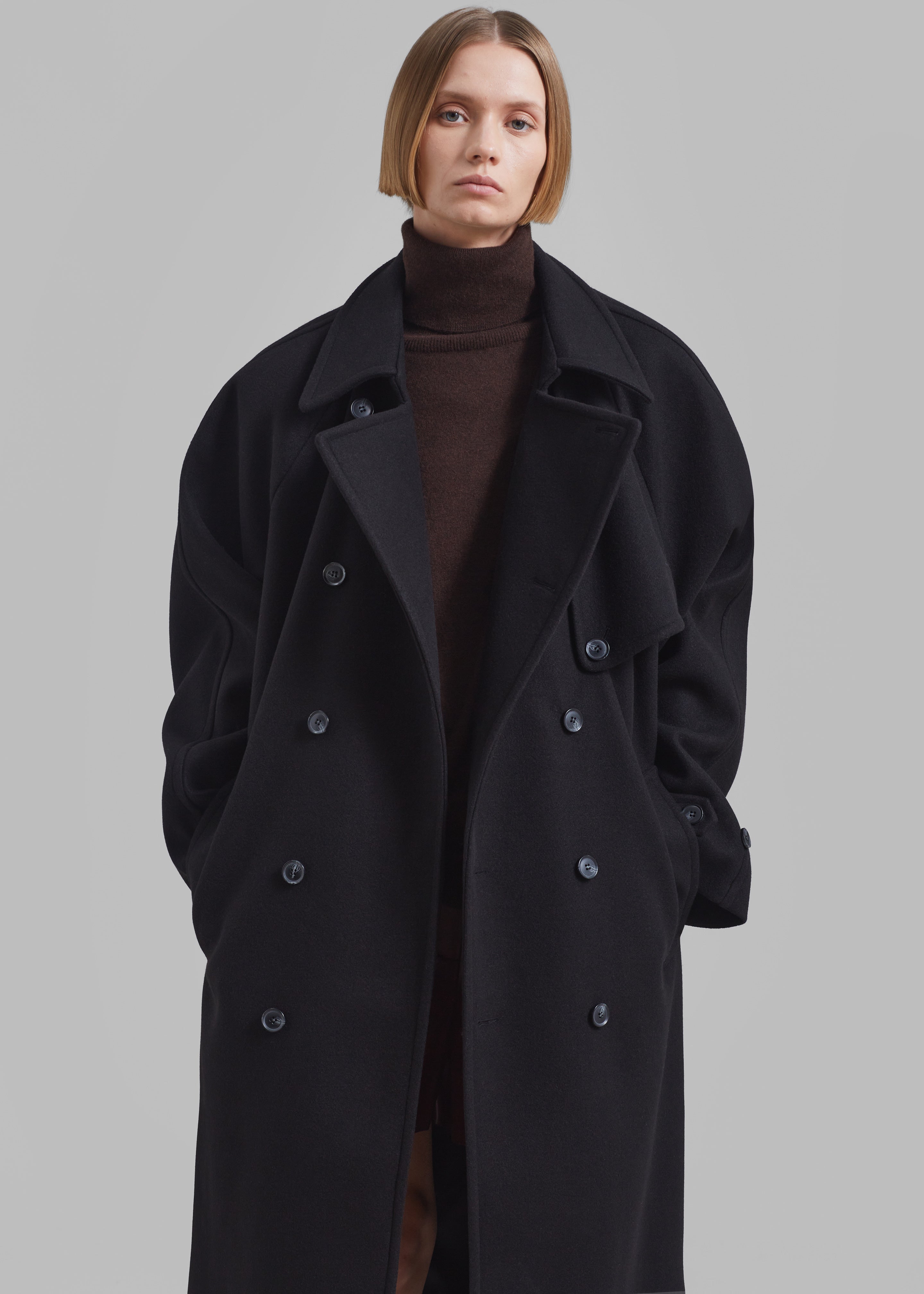 Salem Trench Coat - Black - 2