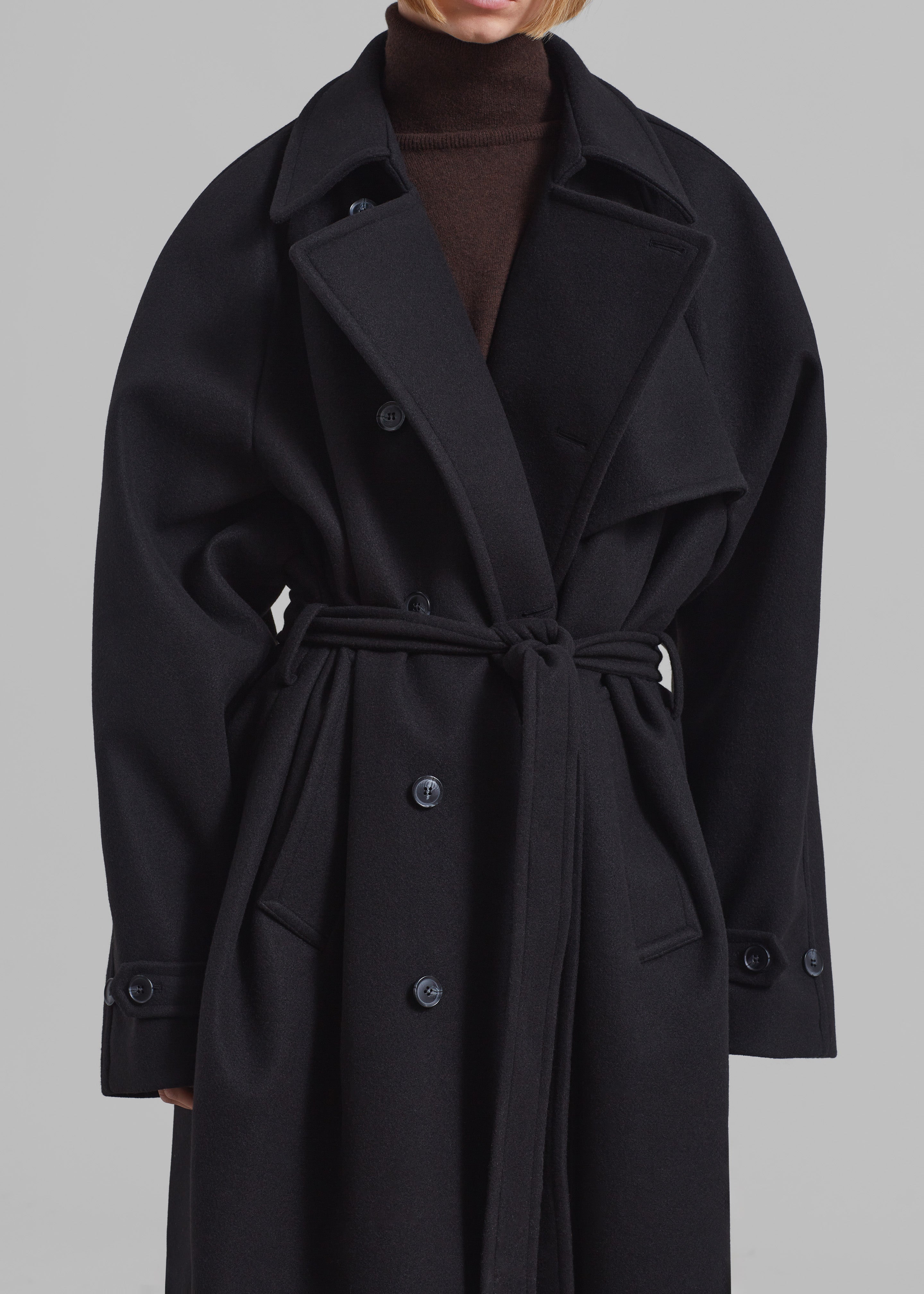 Salem Trench Coat - Black - 4