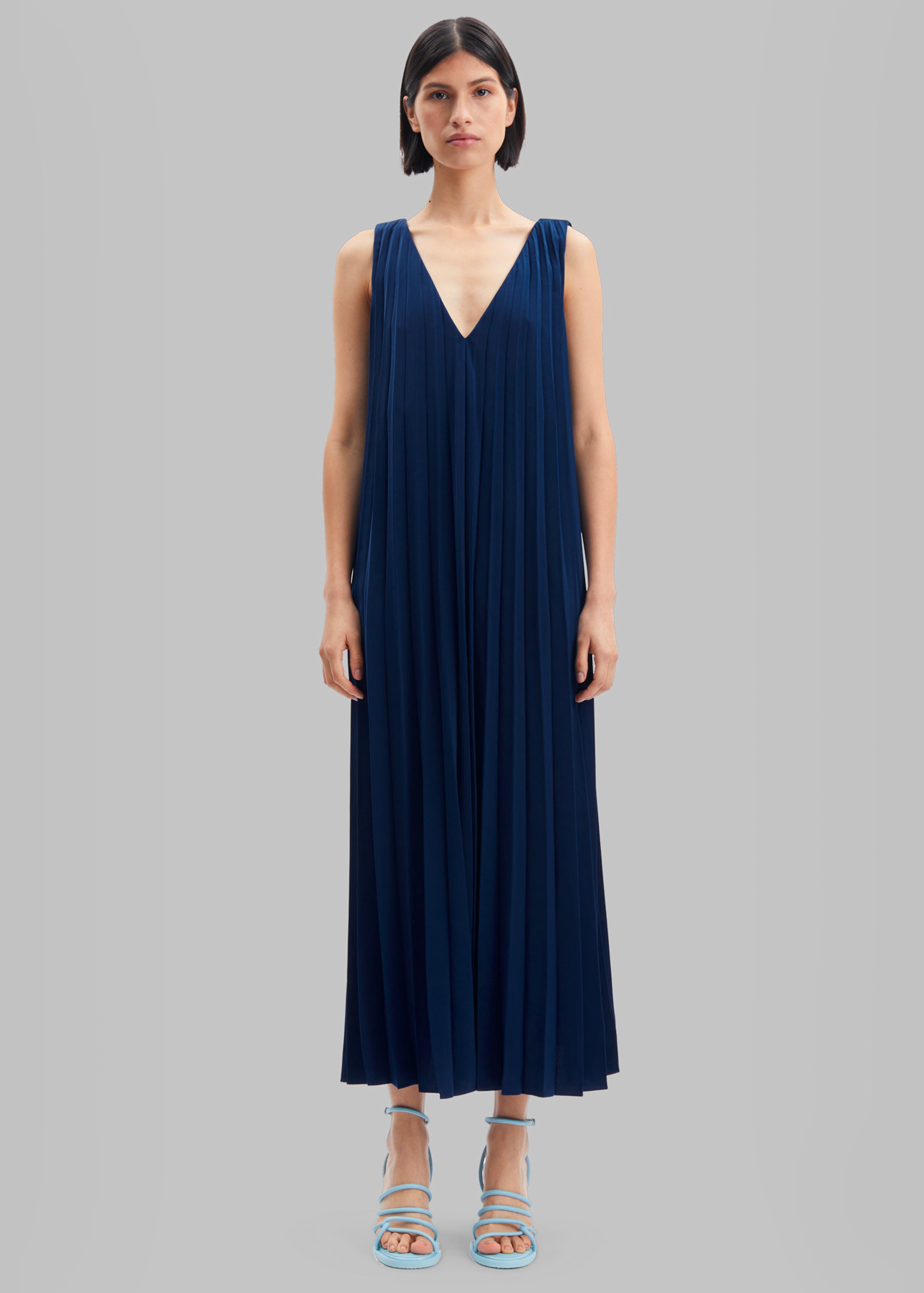 Proenza Schouler White Label Broomstick Pleated Tank Dress - Cerulean – The  Frankie Shop