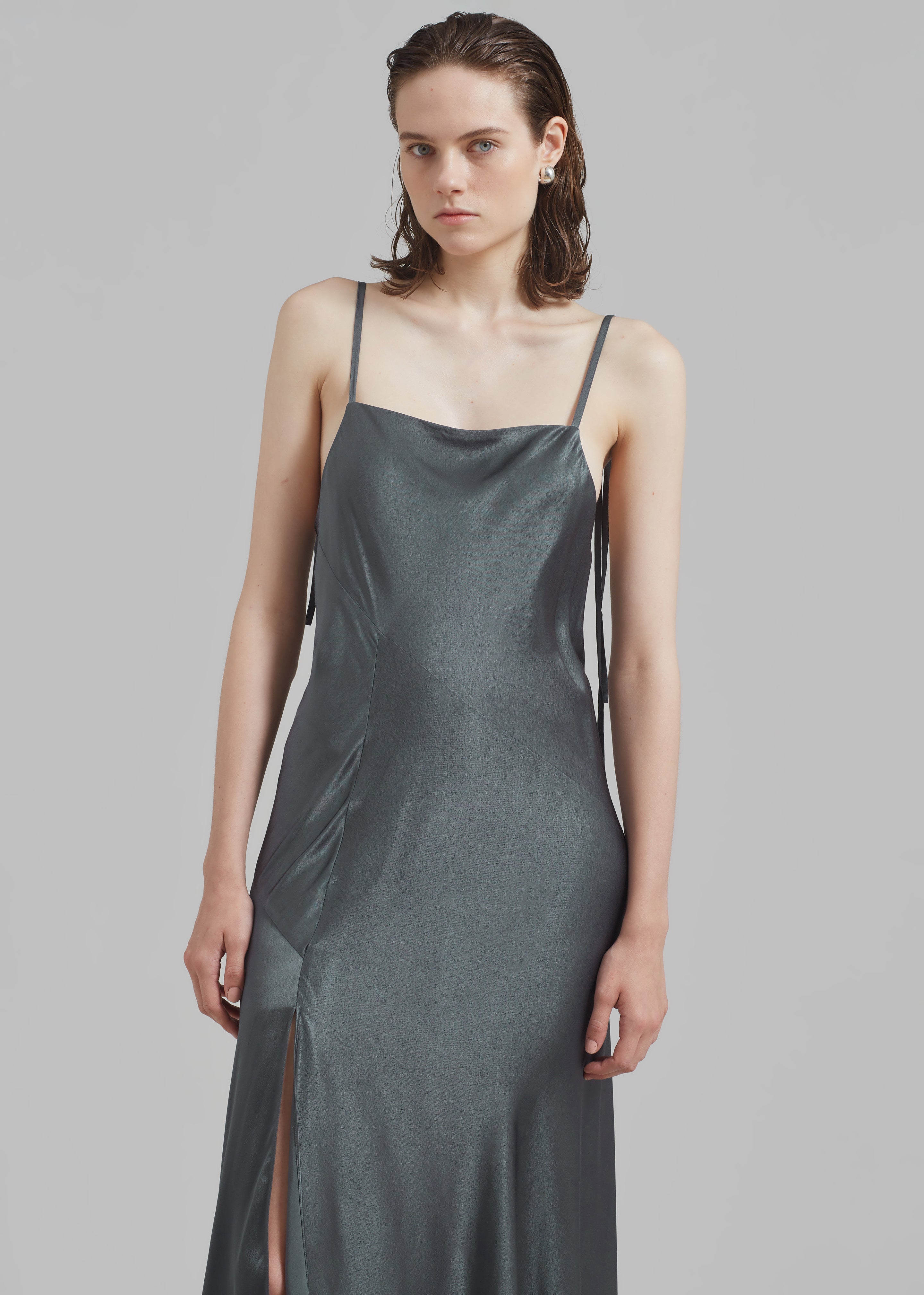 Samsøe Samsøe Viktoria Bias Strap Dress - Iron Gate - 5
