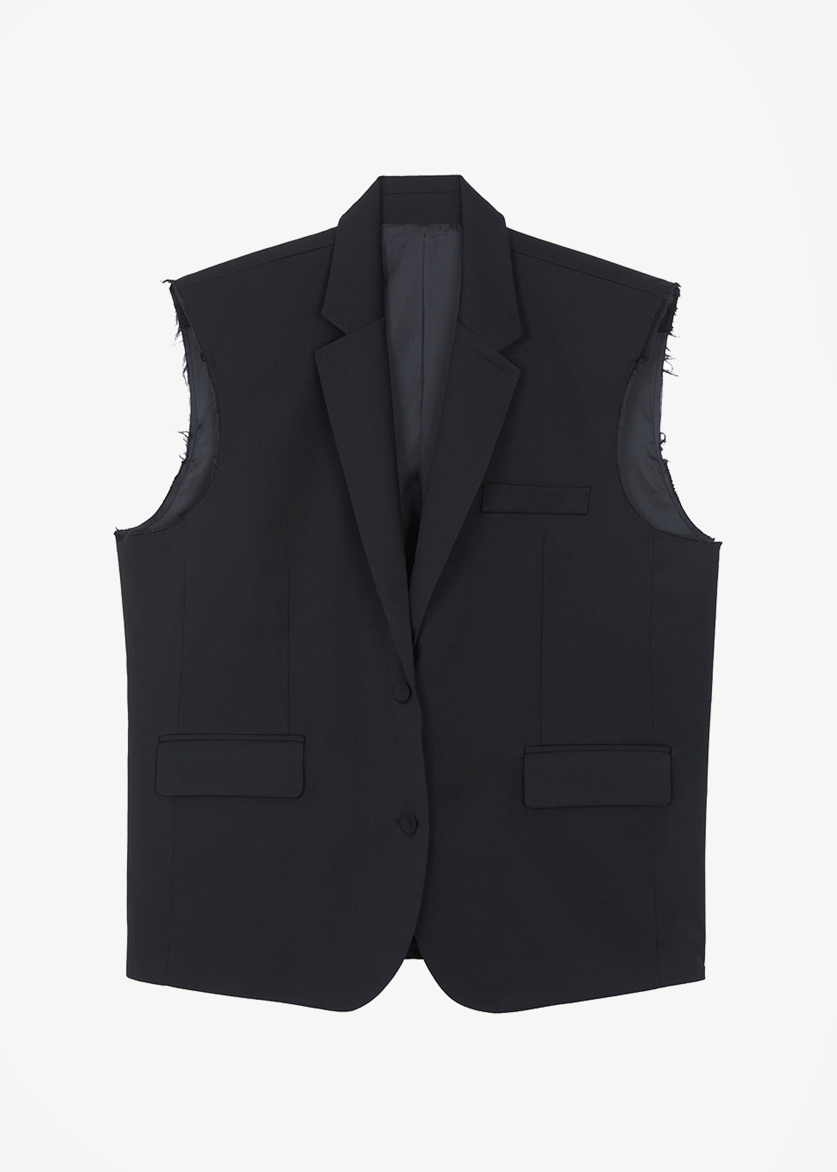 Senol Blazer Vest - Black - 7