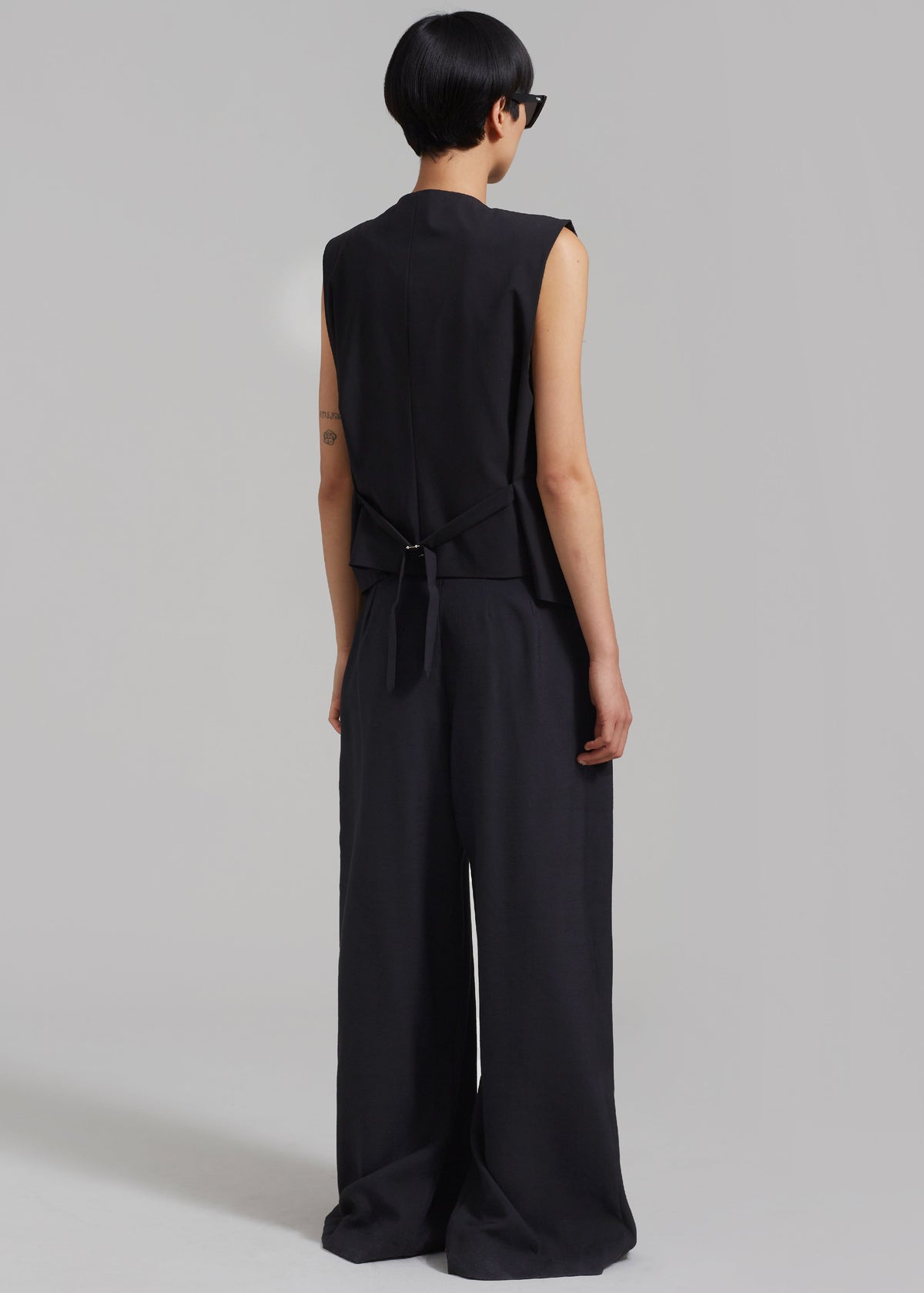 Sloane Wide Leg Trousers - Black - 9