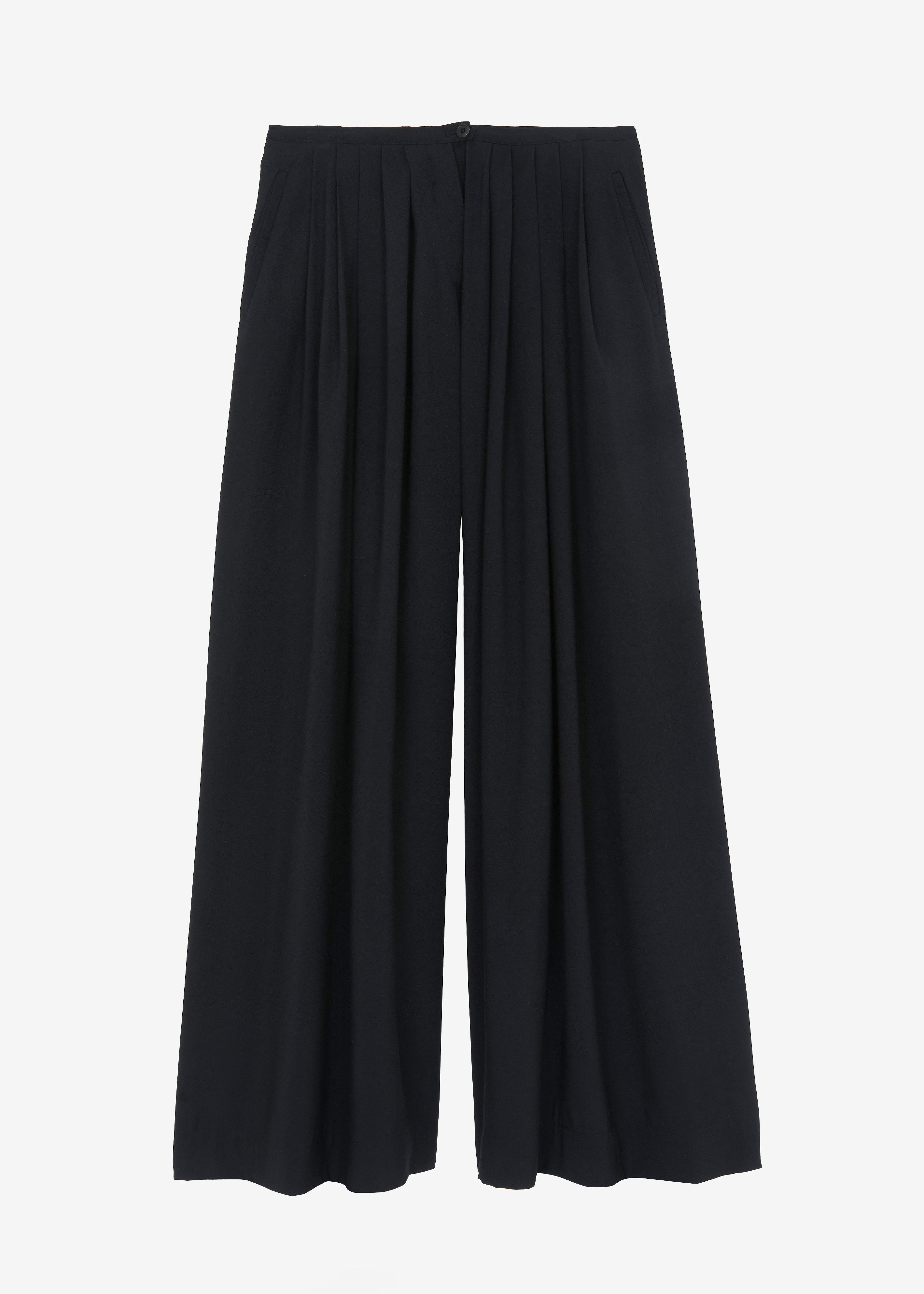 Sloane Wide Leg Trousers - Black - 10