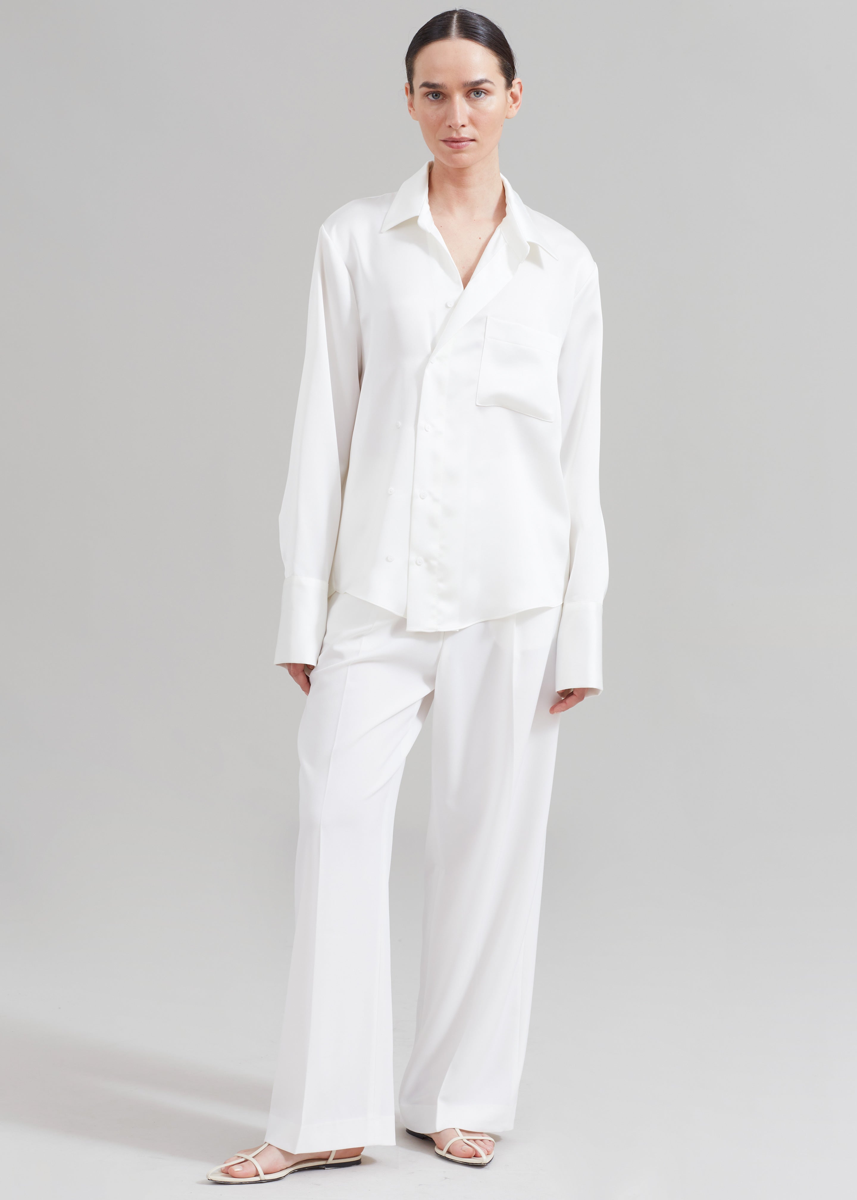 Sree Silky Shirt - White - 1
