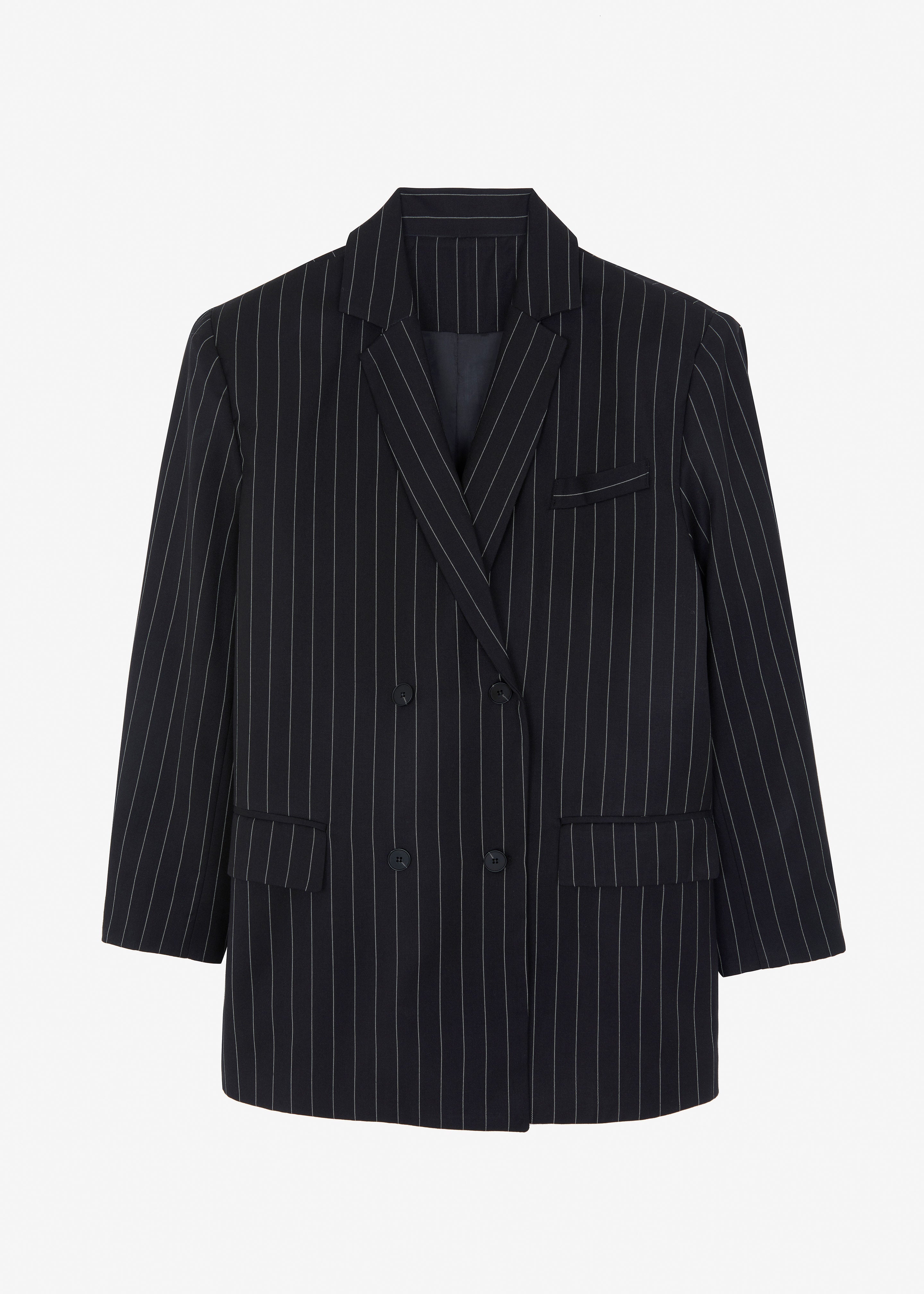 Sybil Blazer - Black Pinstripe - 11