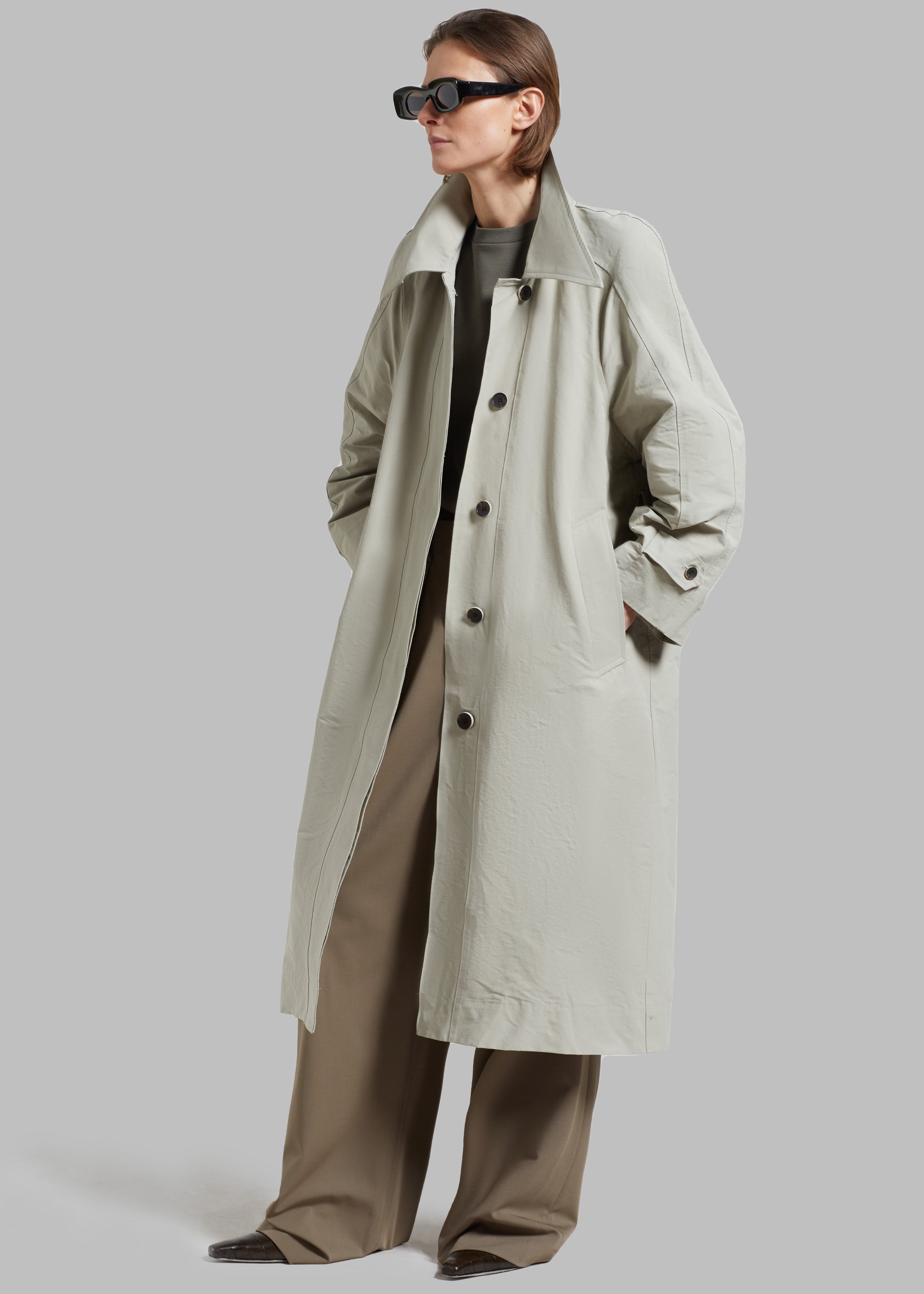Tal Trench Coat - Pale Khaki - 1