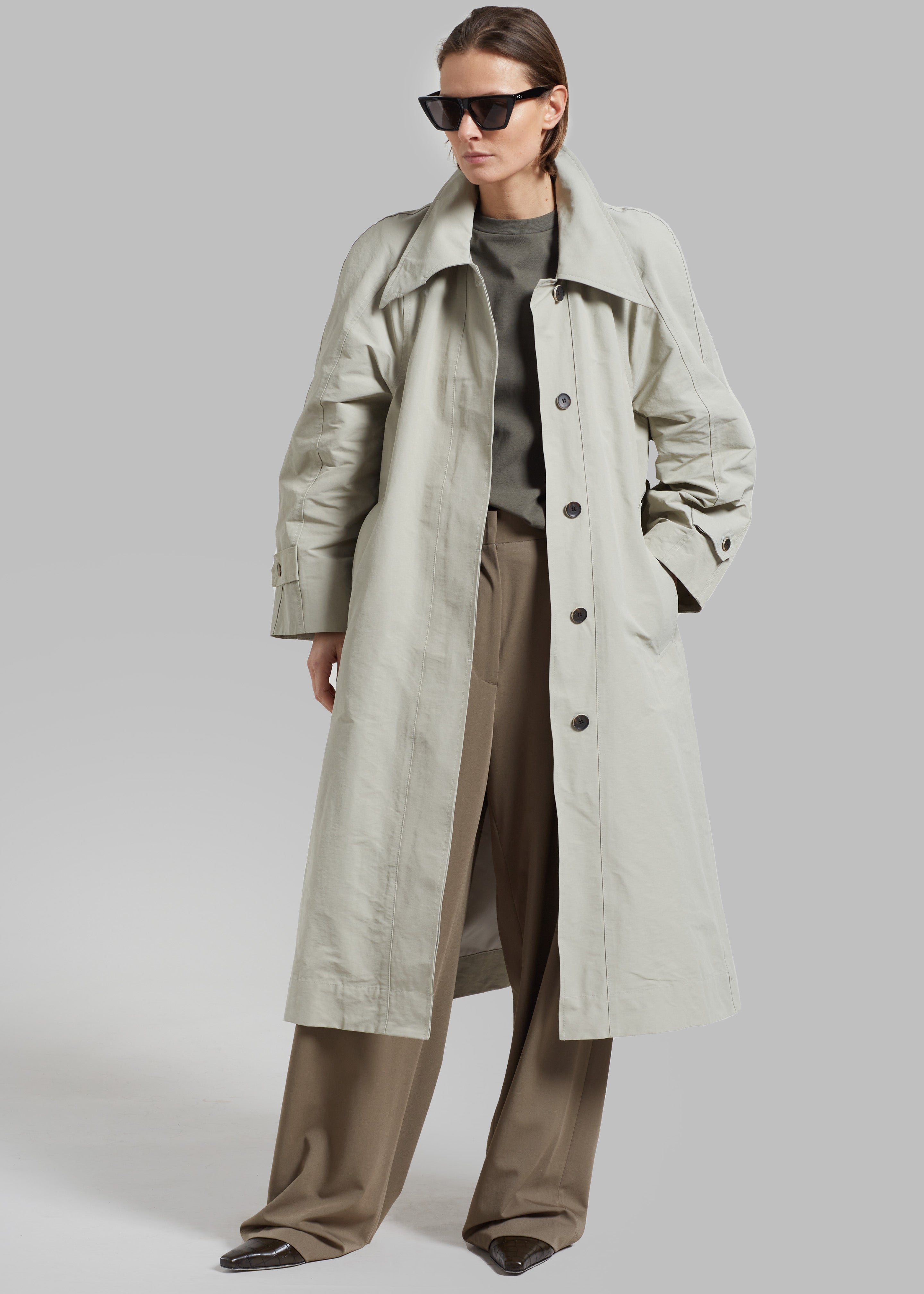 Tal Trench Coat - Pale Khaki - 4
