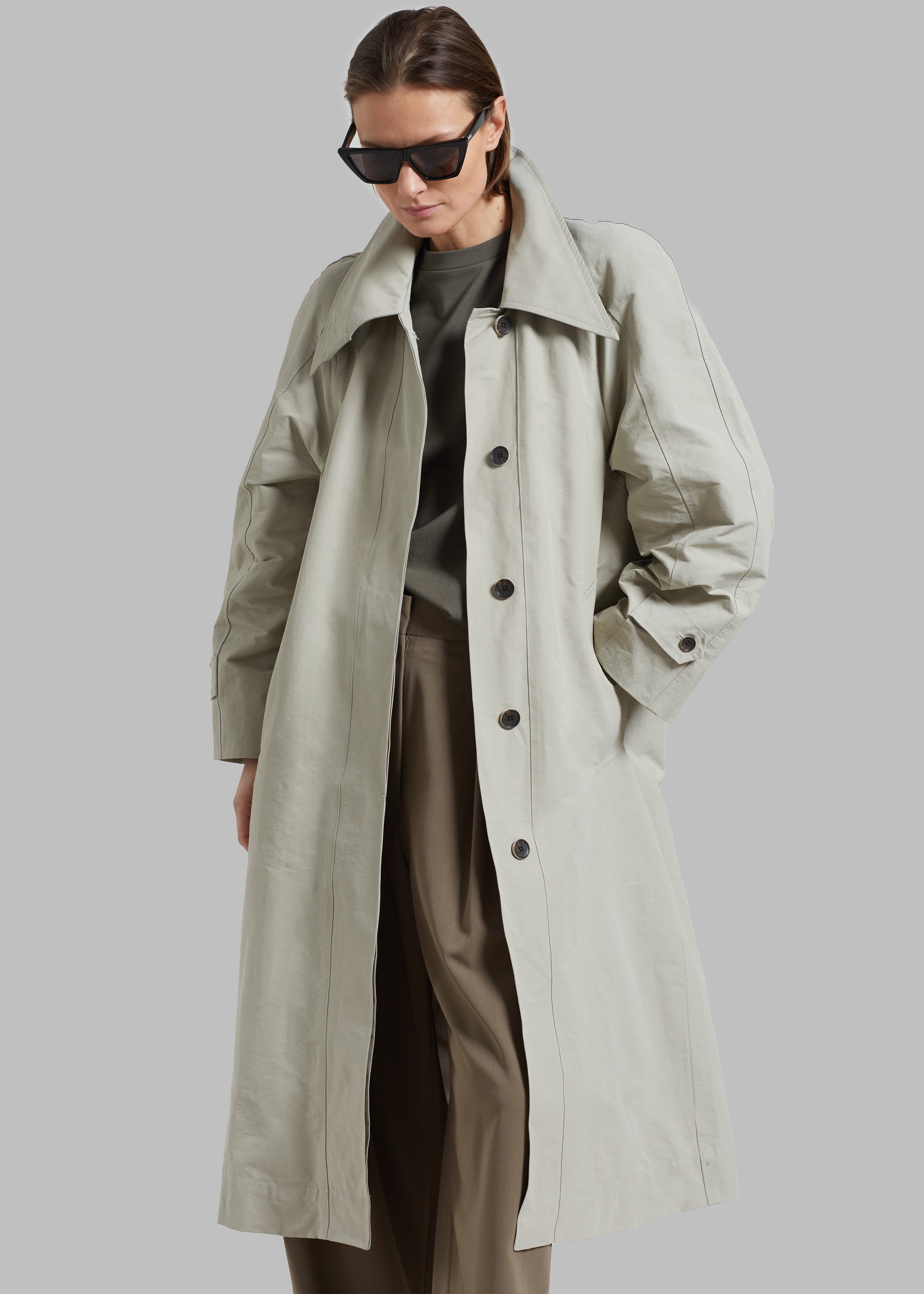 Tal Trench Coat - Pale Khaki - 2