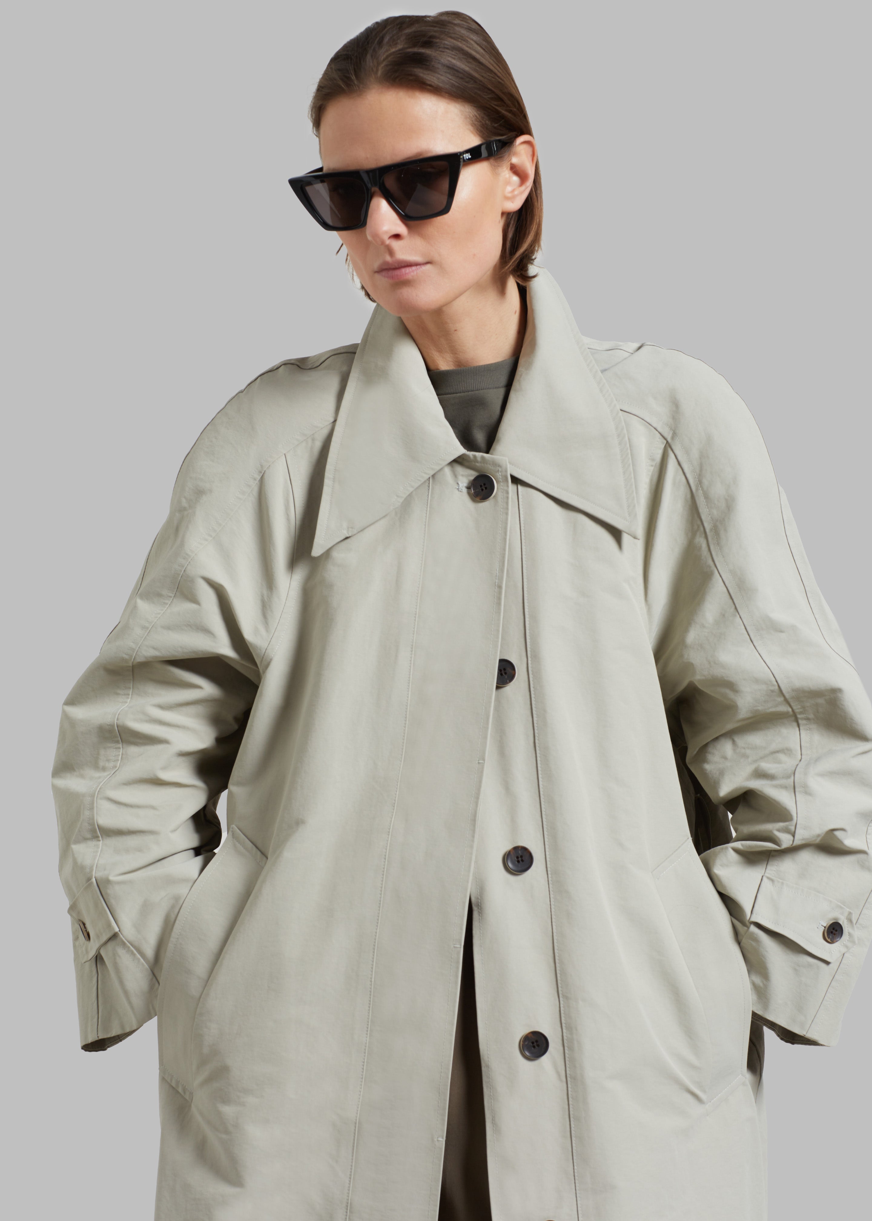 Tal Trench Coat - Pale Khaki - 3