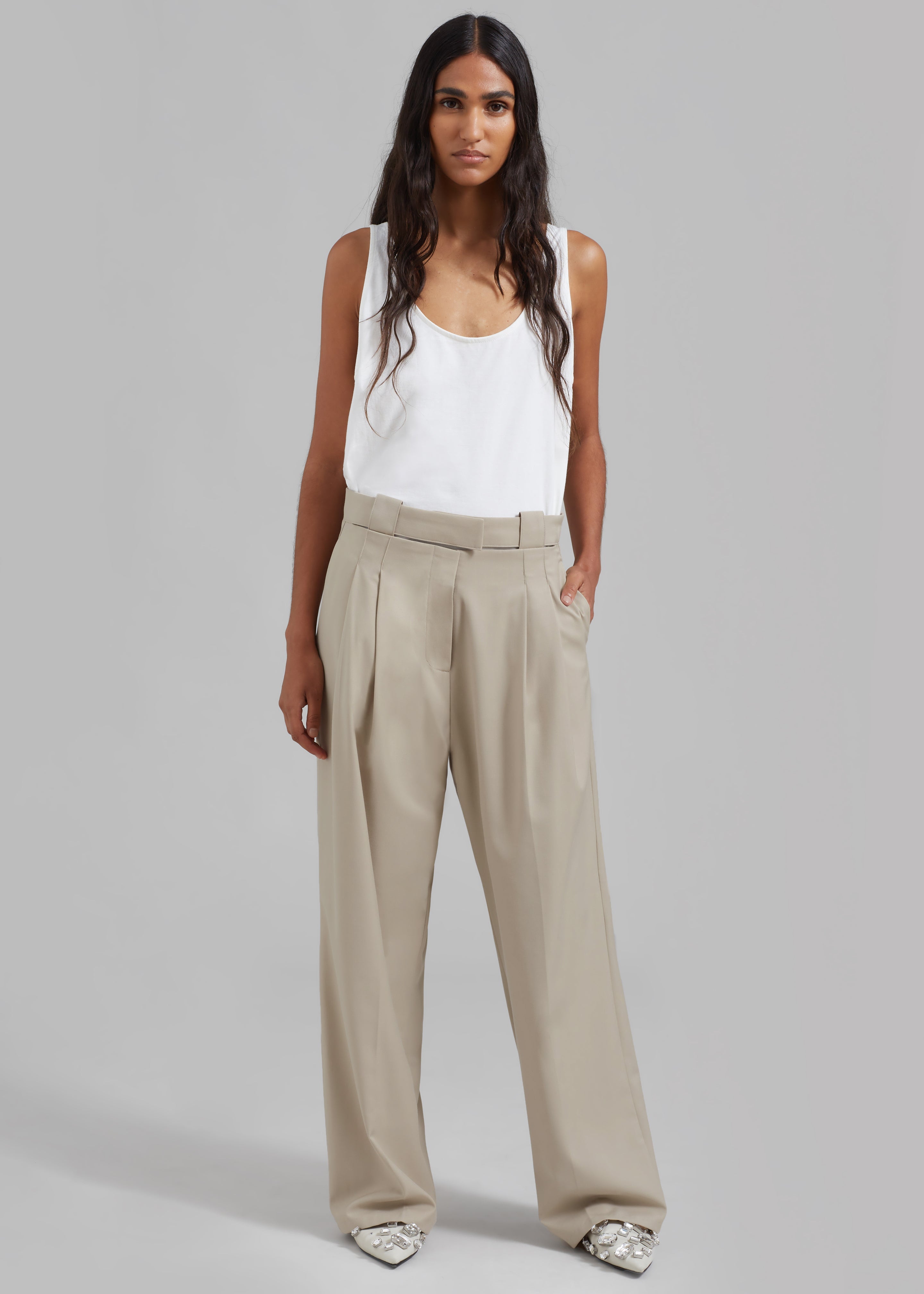 Tate Trousers - Beige - 16