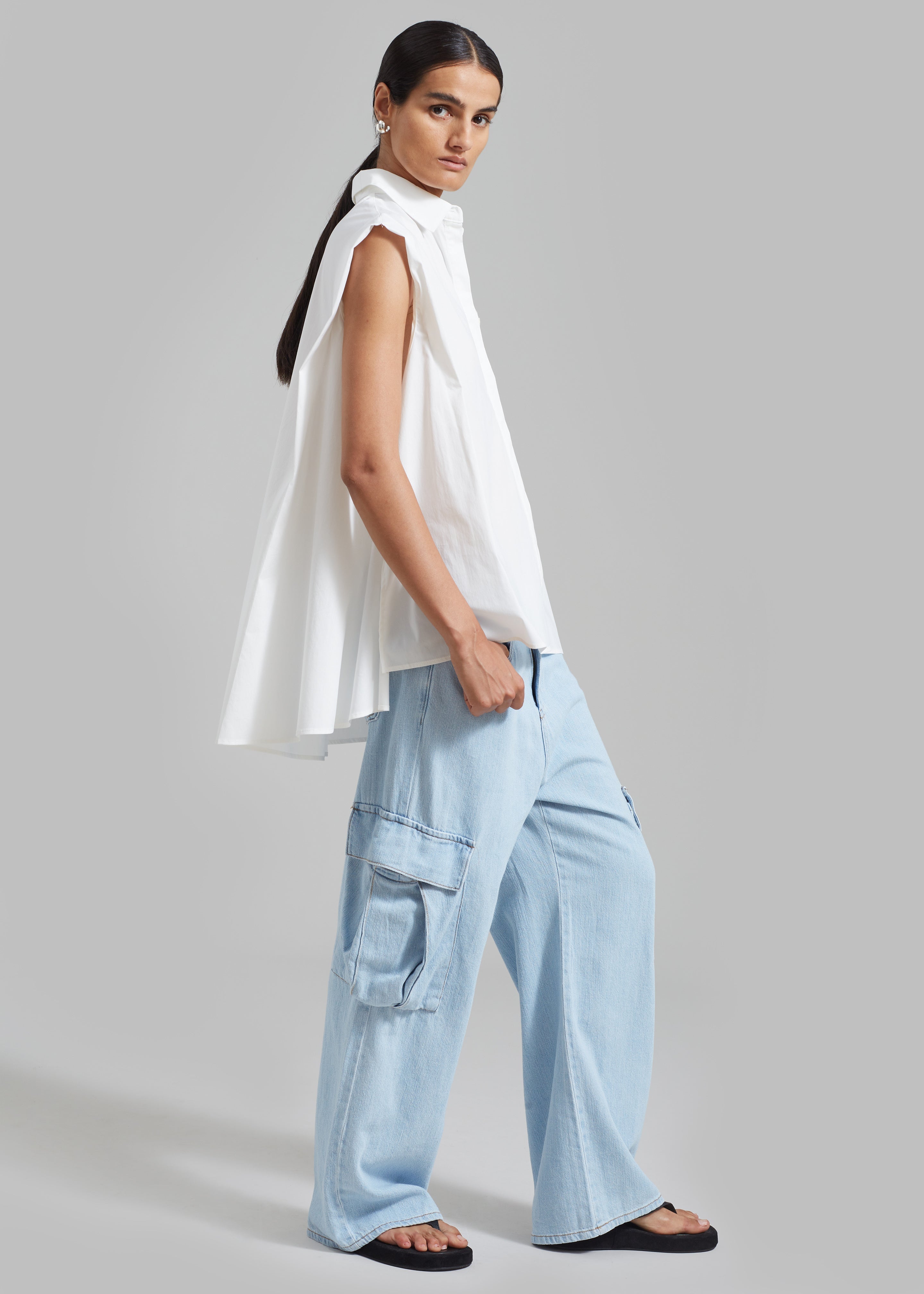 Tatum Cargo Jeans - Light Wash - 3
