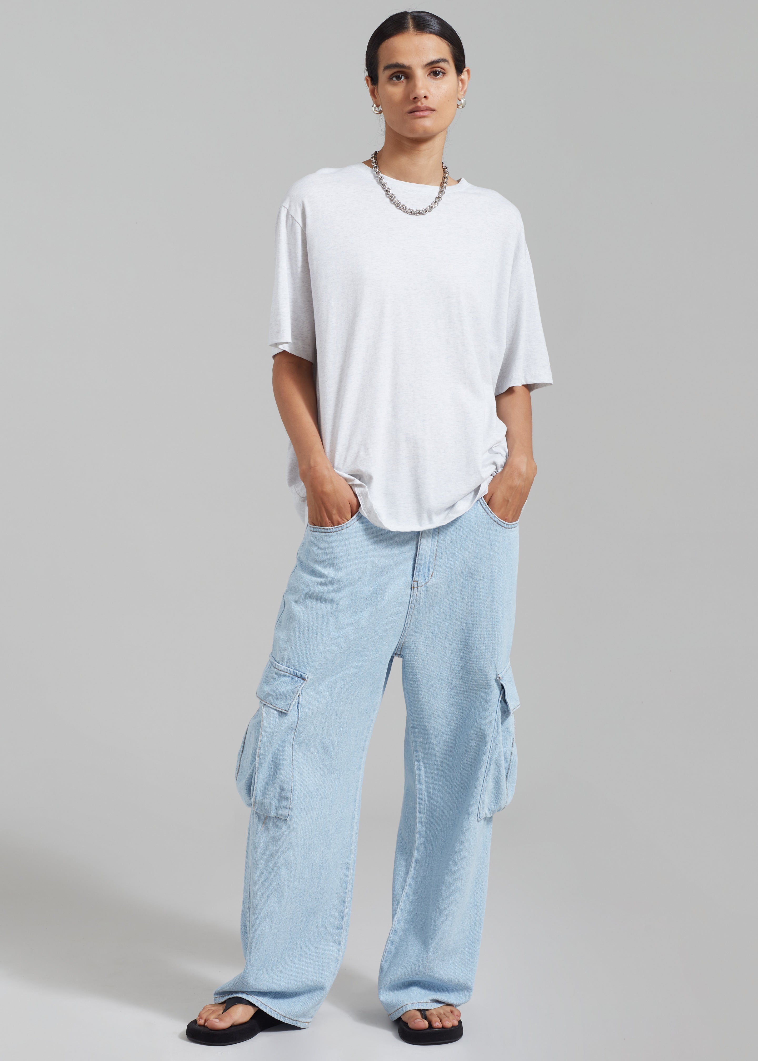 Tatum Cargo Jeans - Light Wash - 6