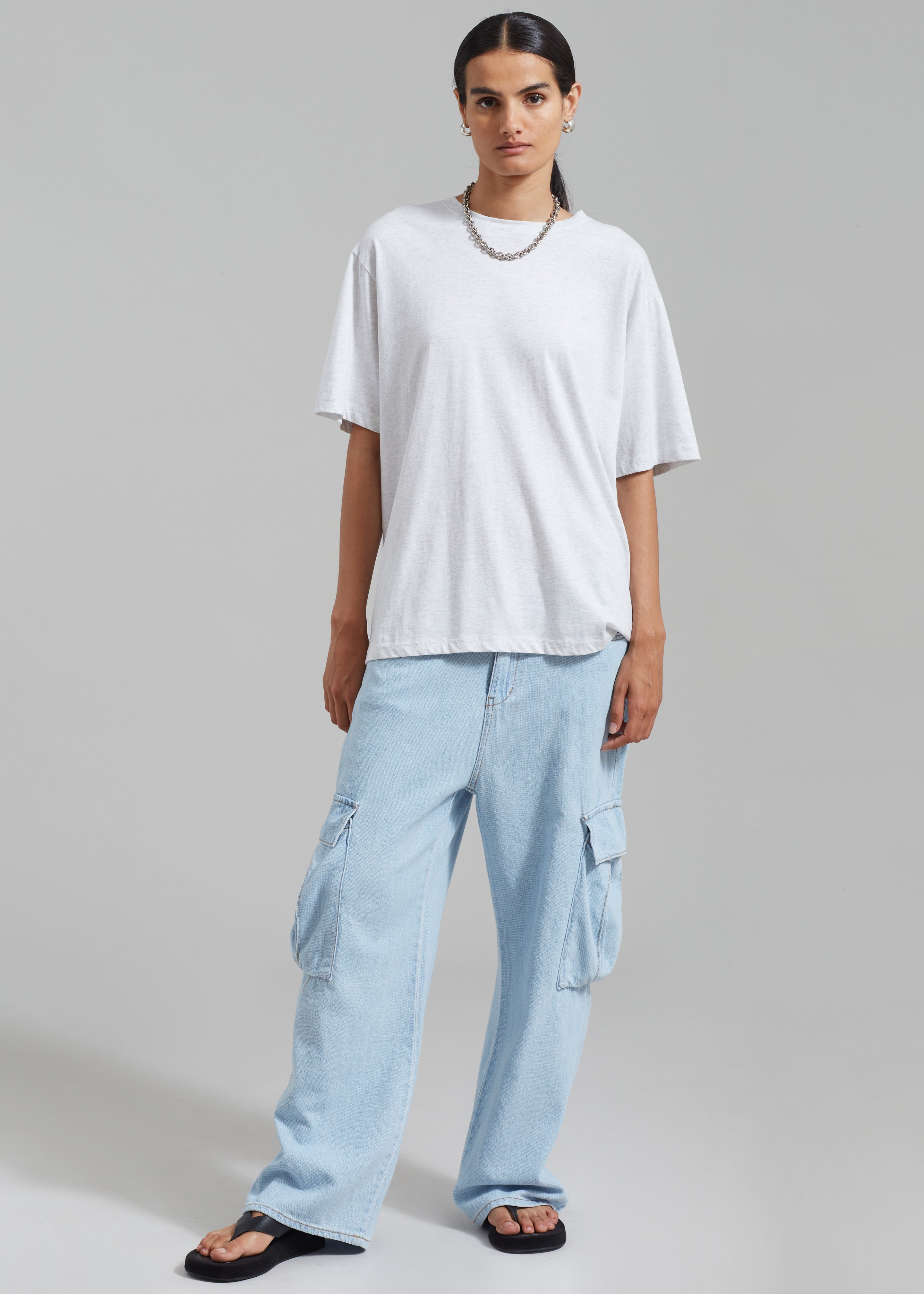 Tatum Cargo Jeans - Light Wash - 8