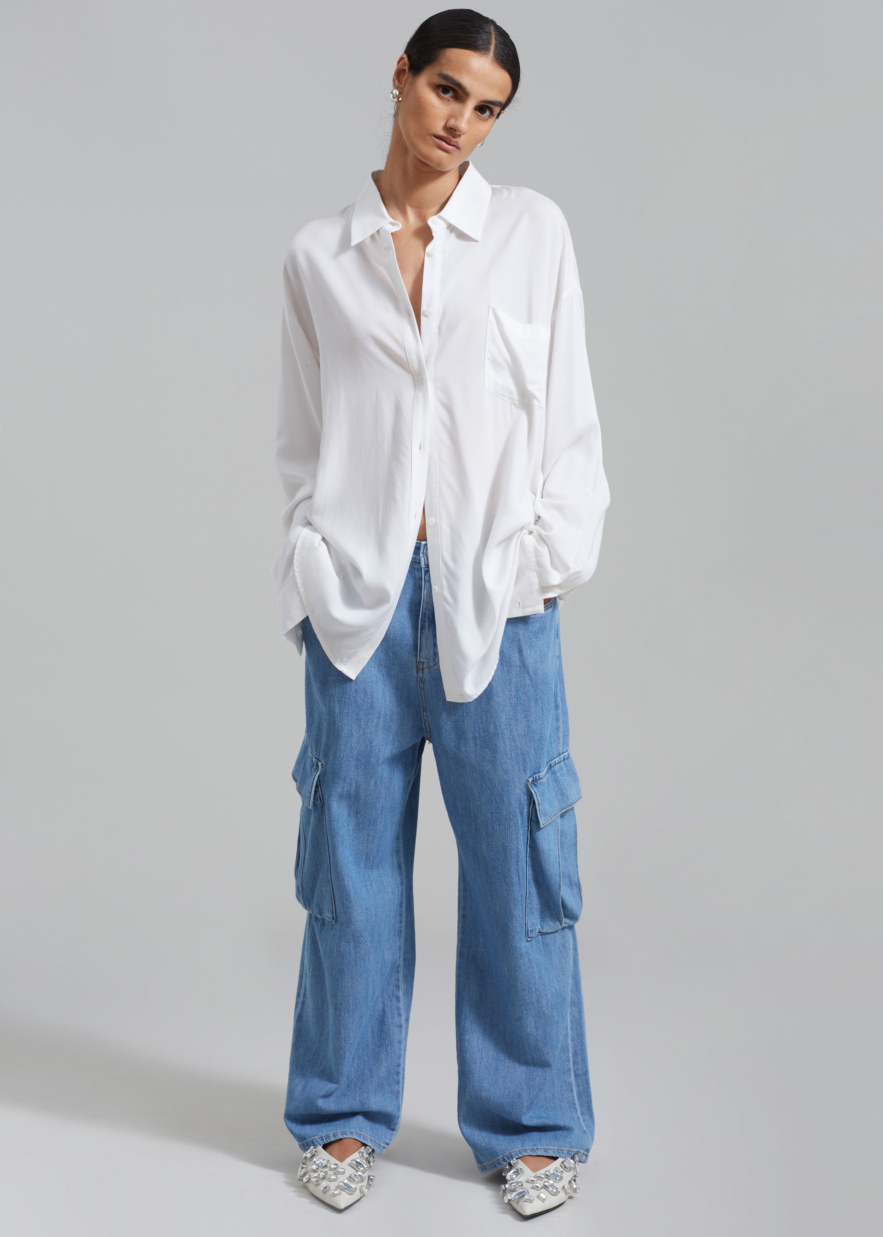 Tatum Cargo Jeans - Medium Wash - 3