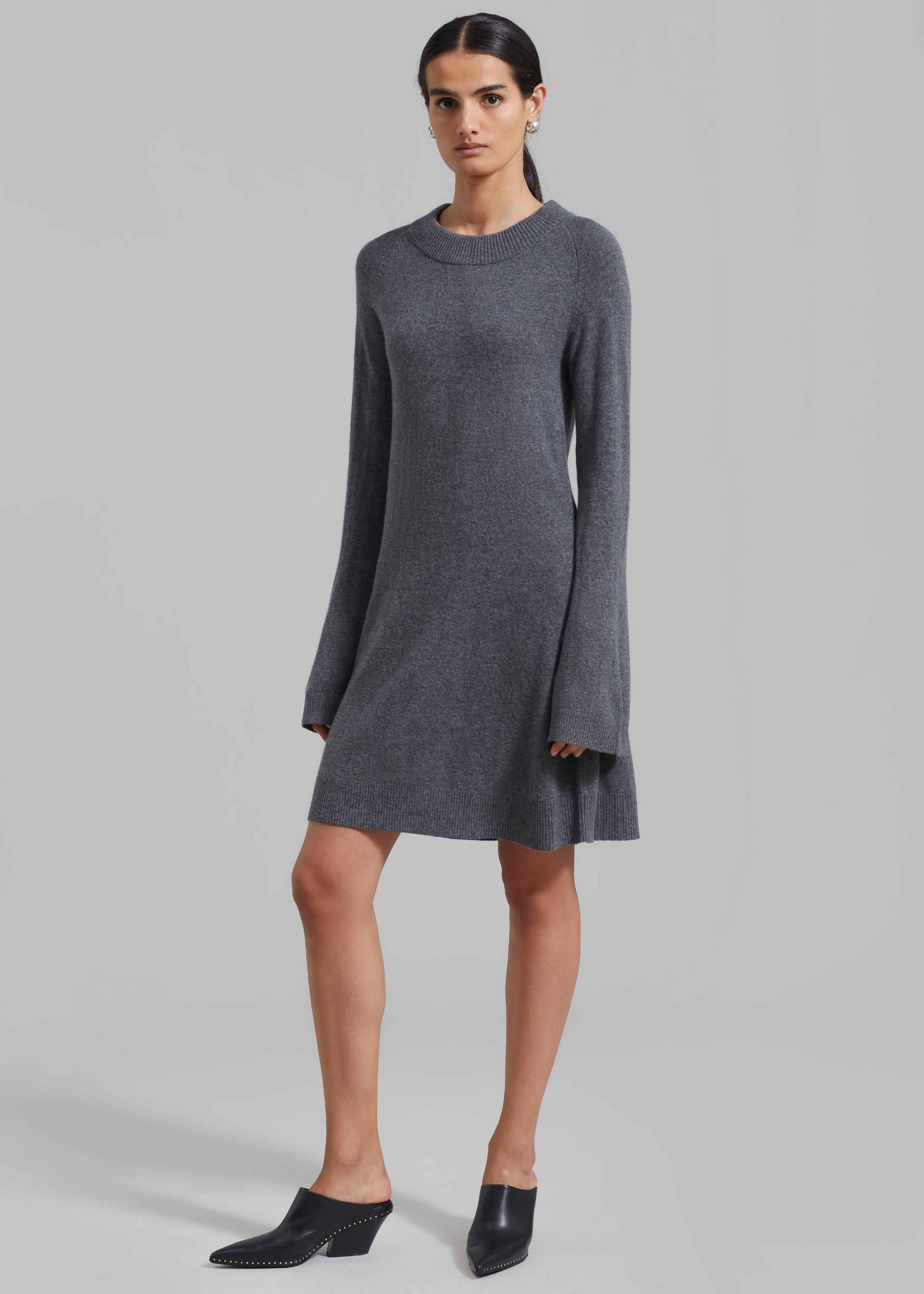 The Garment Como Raglan Dress - Grey Melange - 1