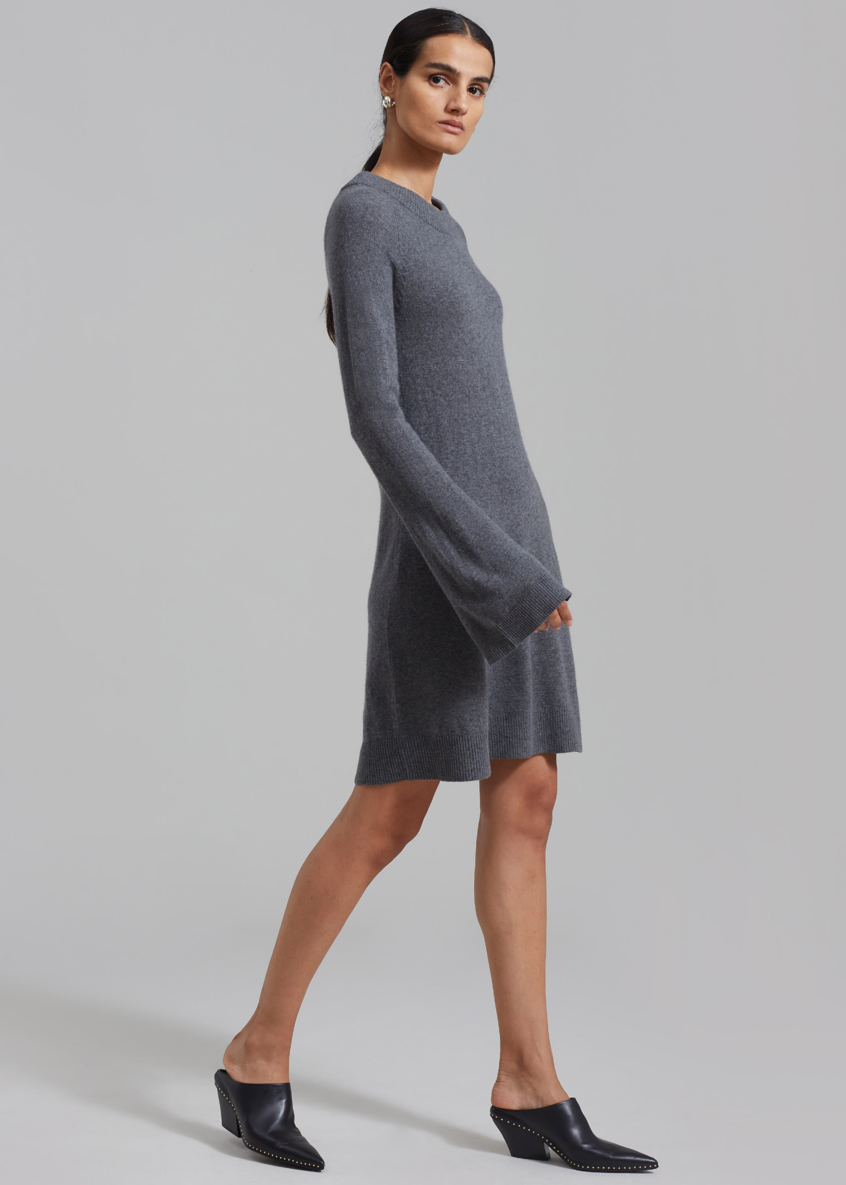 The Garment Como Raglan Dress - Grey Melange - 2