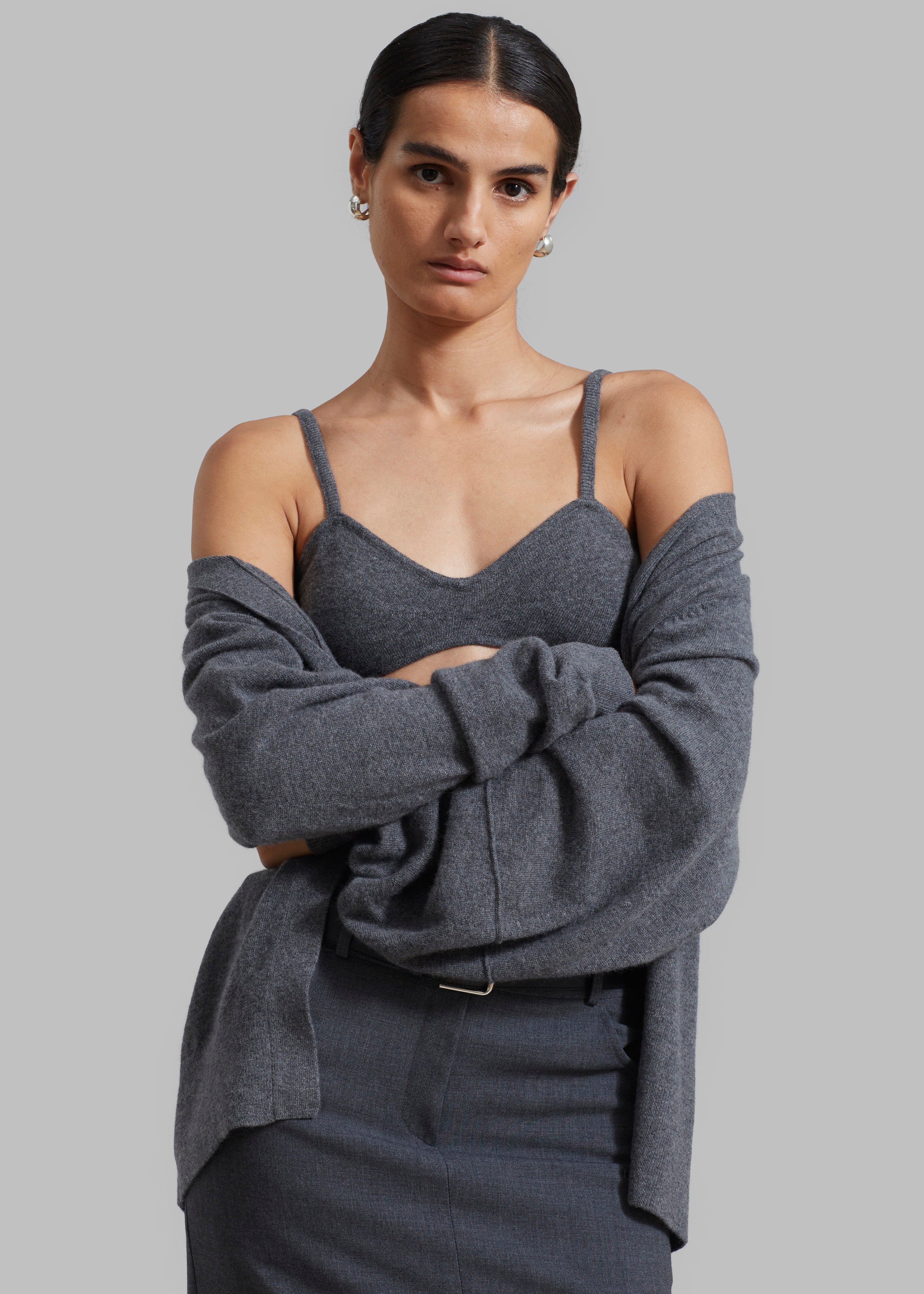 The Garment Como Sleeve Cardigan - Grey Melange - 5