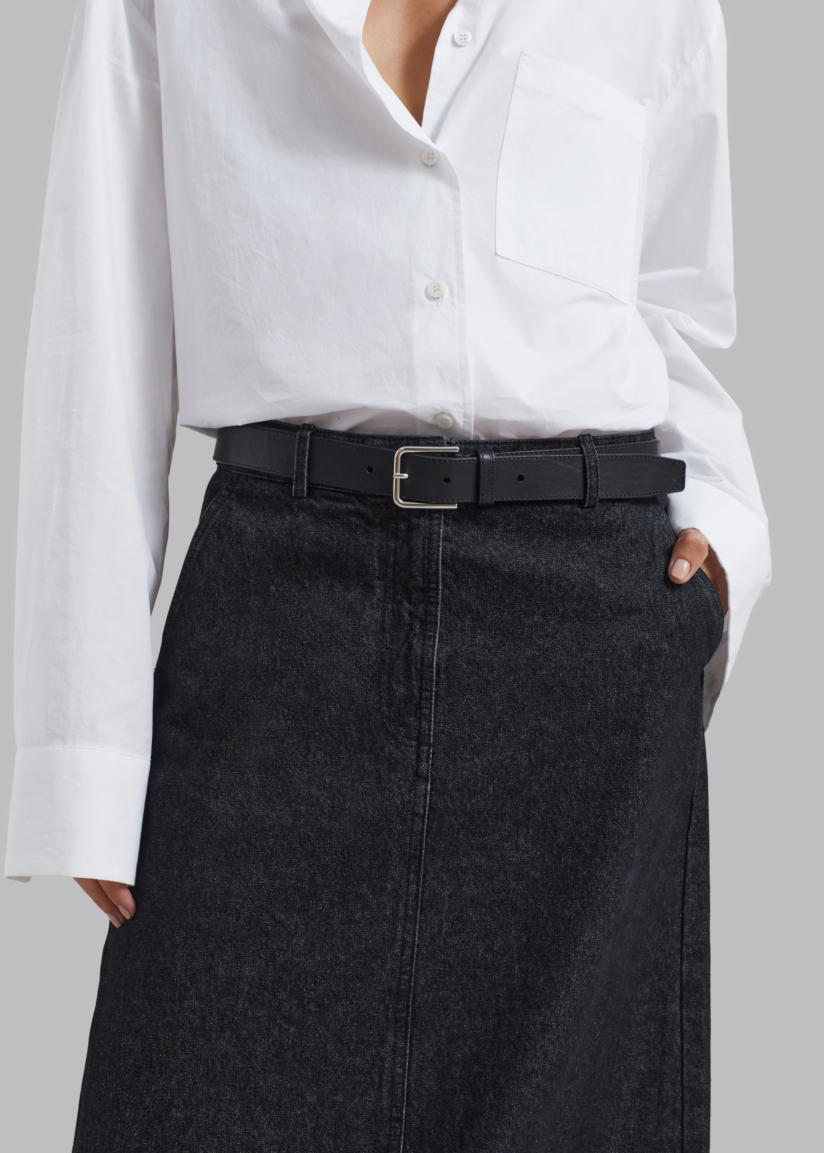 The Garment Eclipse Skirt - Dark Grey Melange - 4