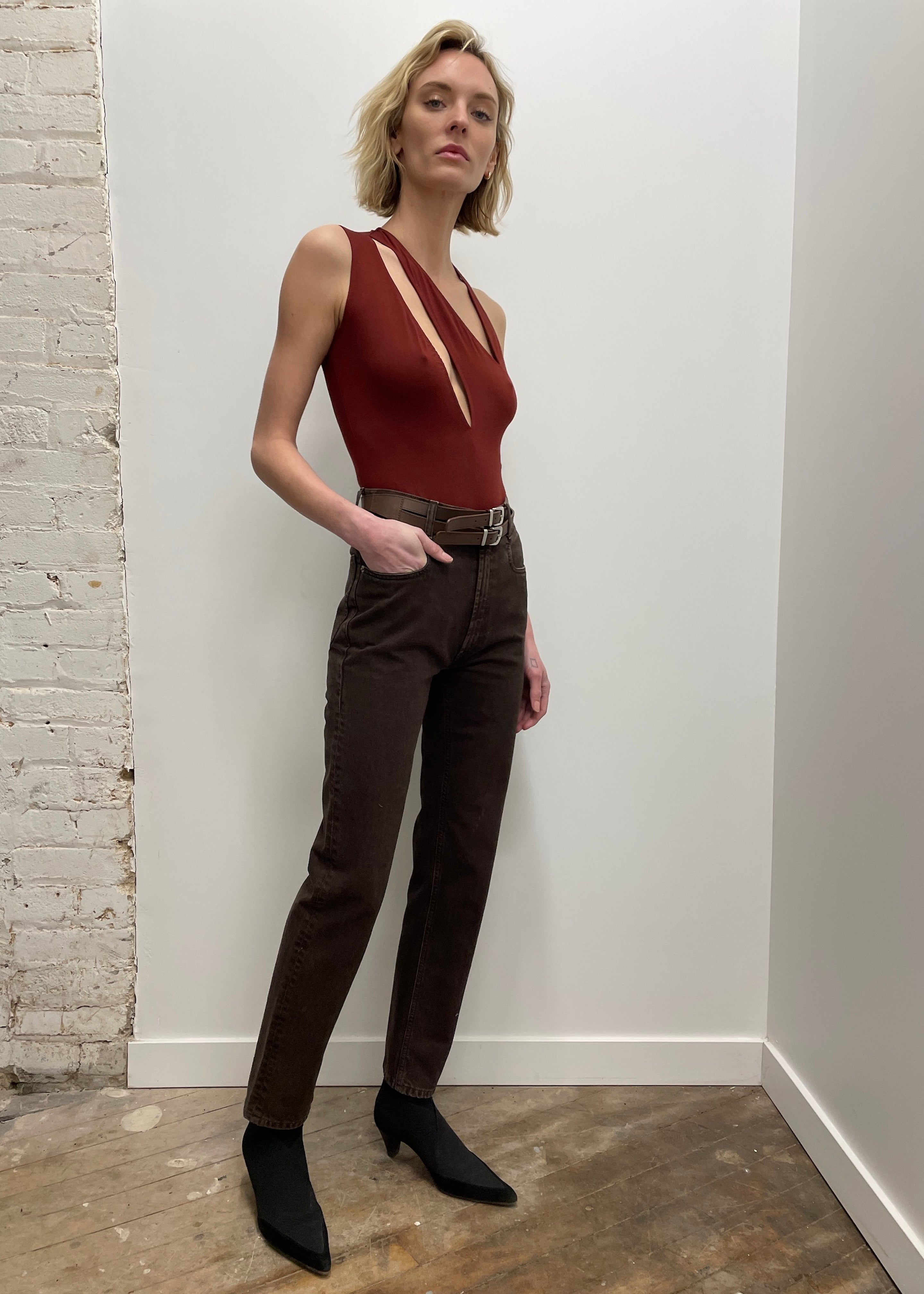 Beaufille Triple Strap Bodysuit - Burgundy - 2