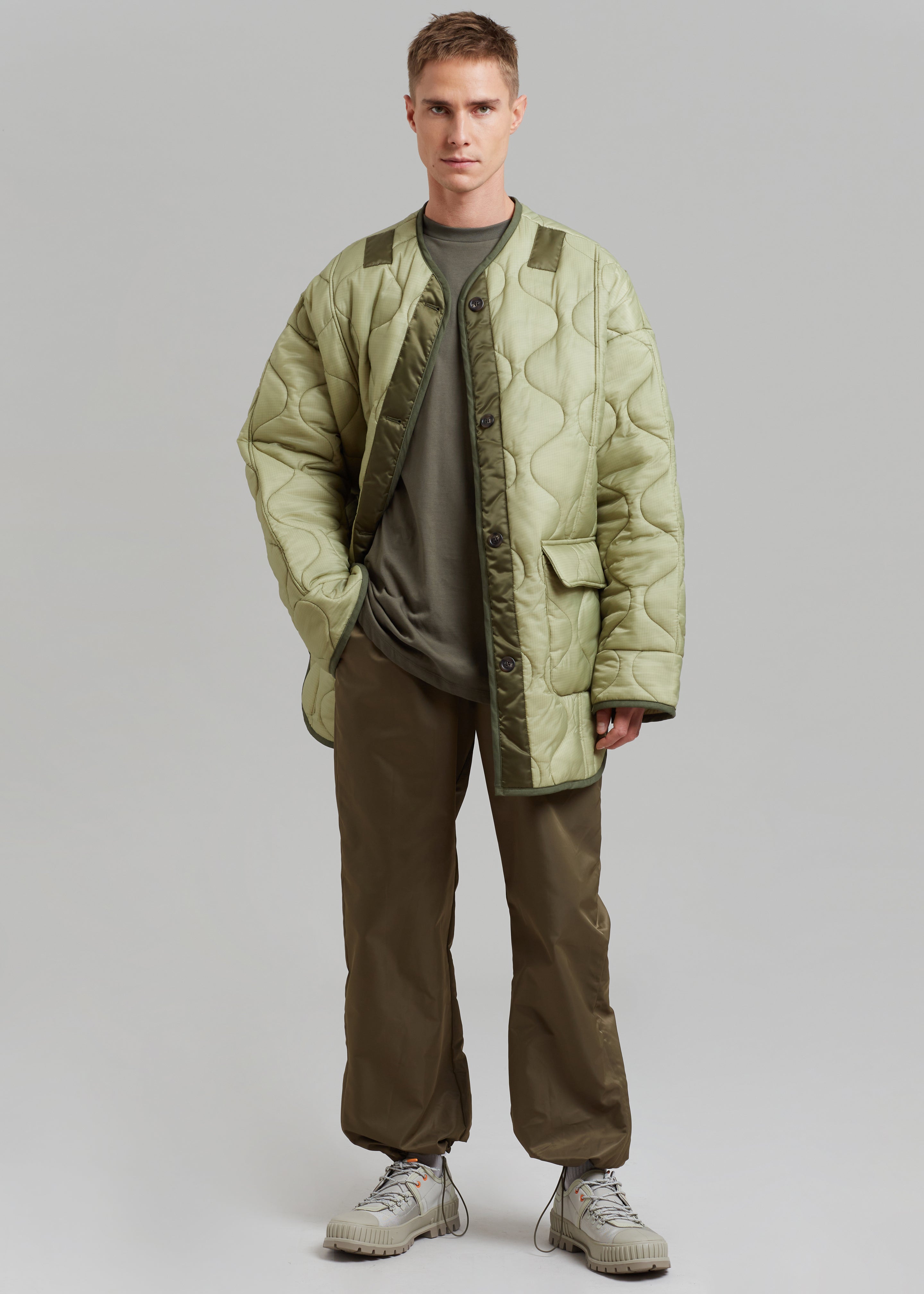 Ted Quilted Jacket - Moss Green - 6
