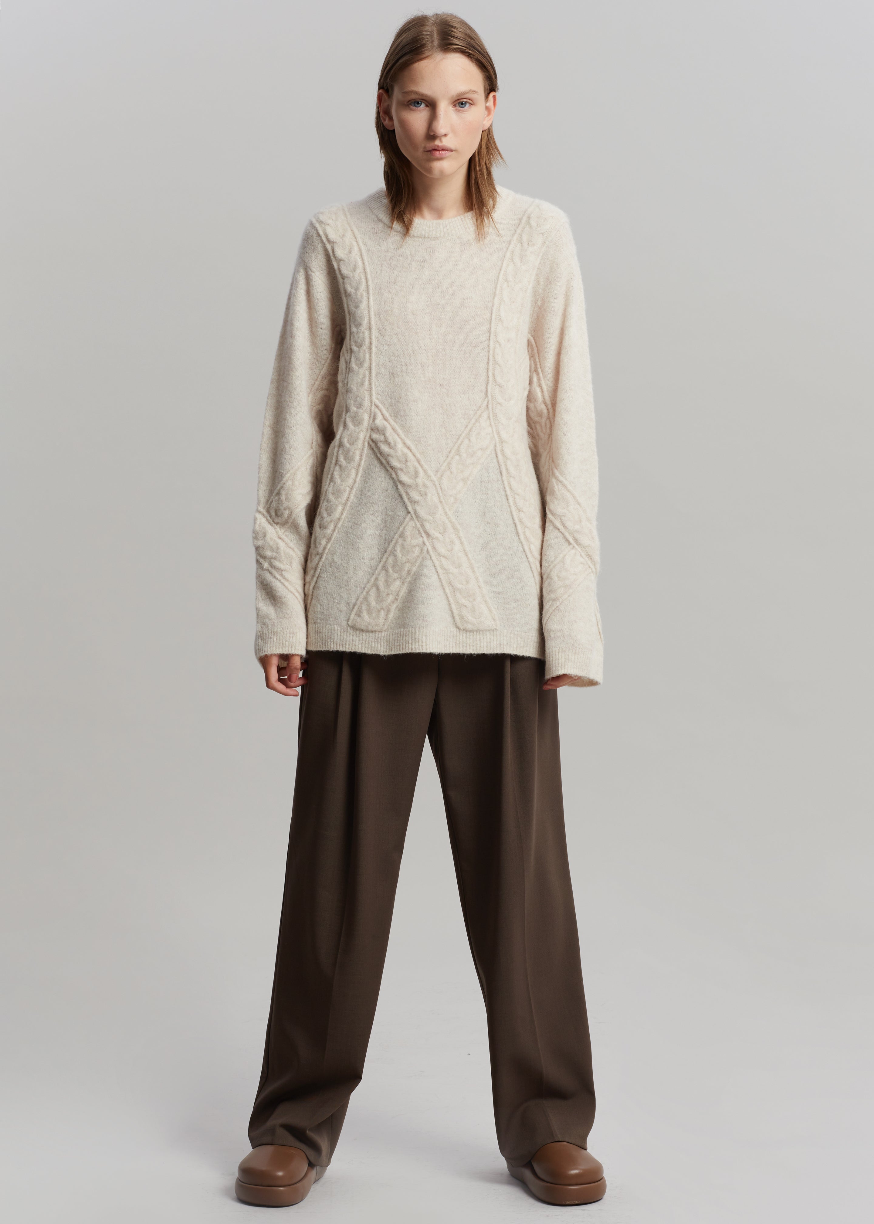 The Garment Courchevel Cable Knit - Oatmeal - 5
