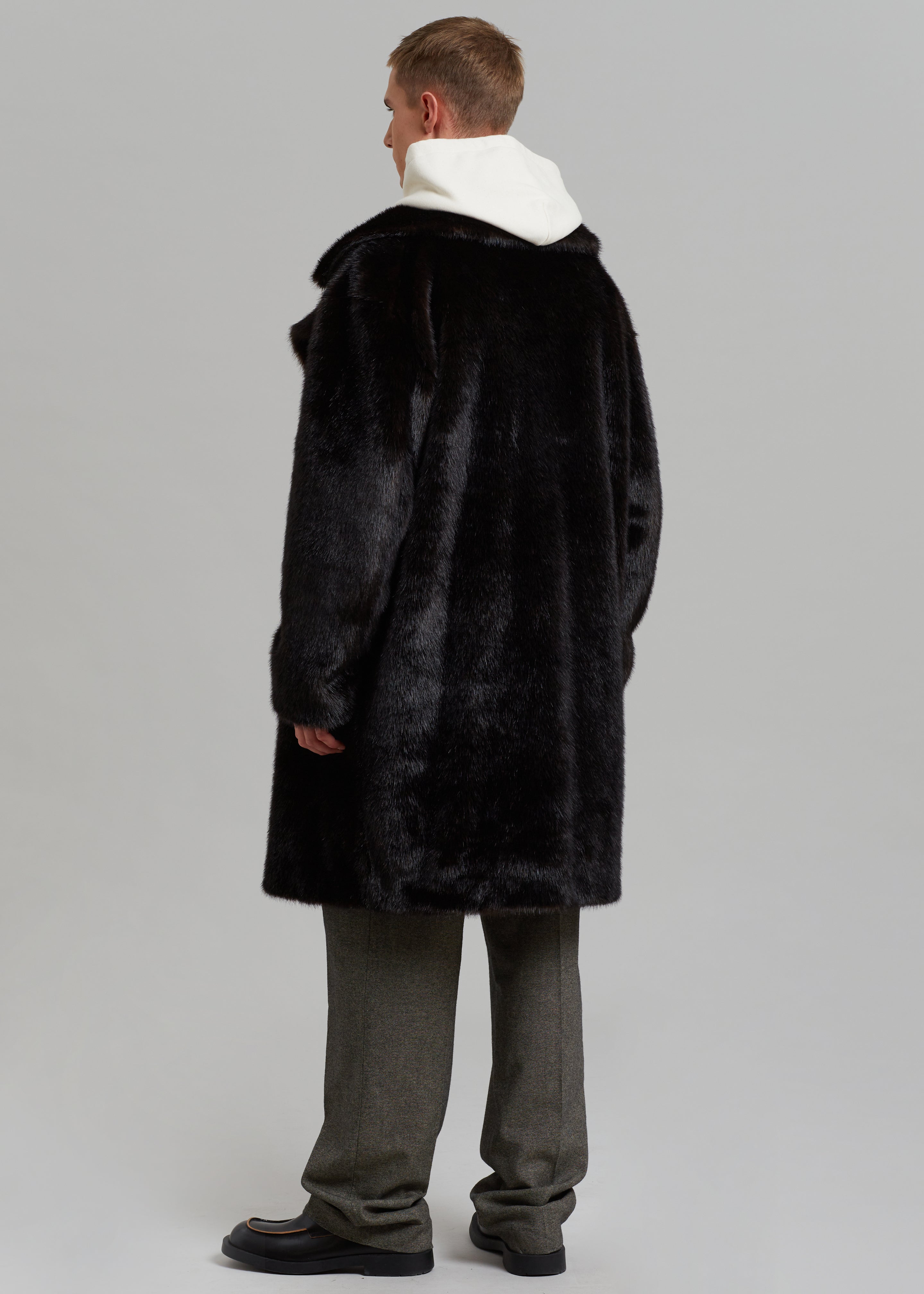 Brooke Faux Fur Coat - Dark Espresso - 14