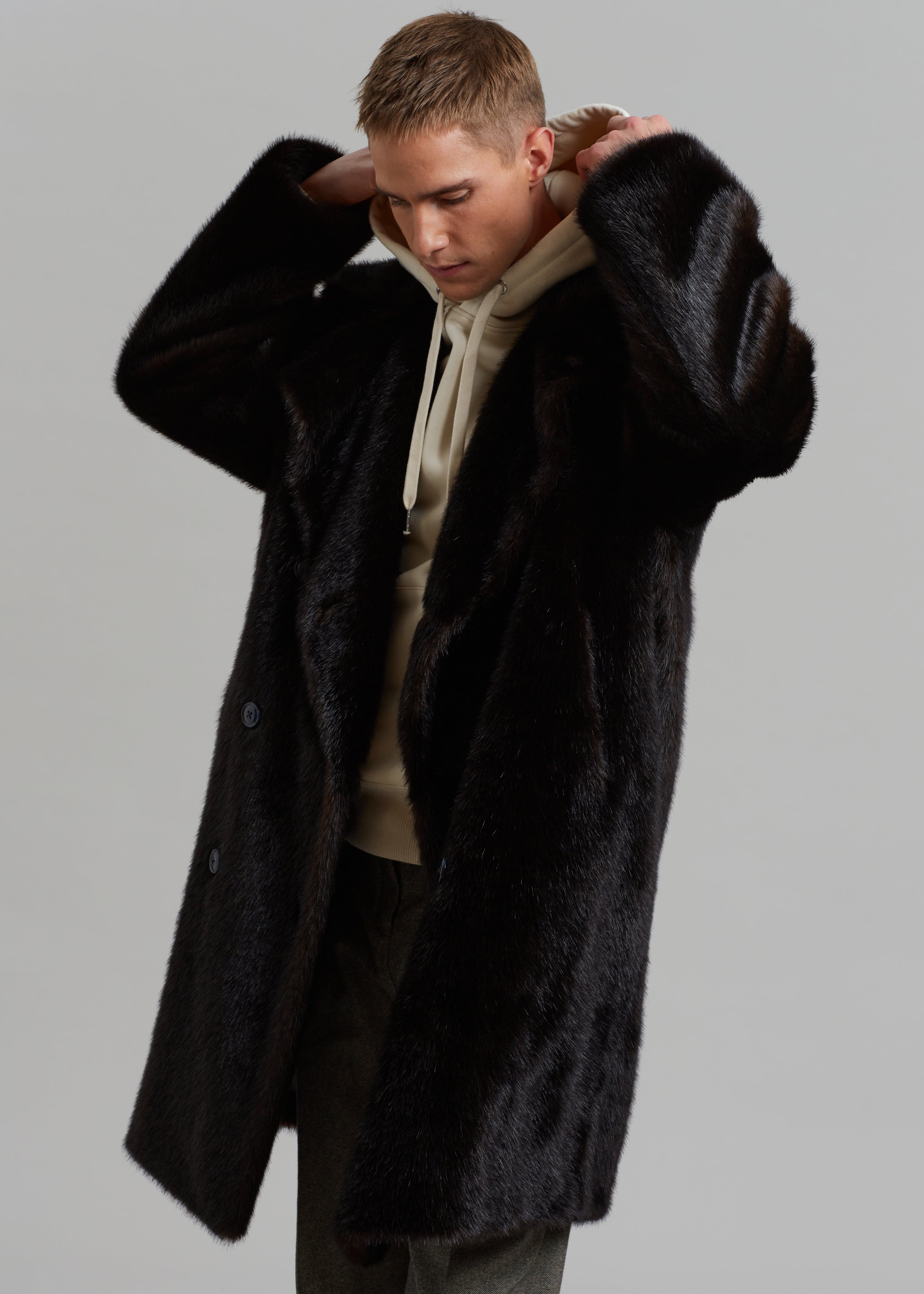 Brooke Faux Fur Coat - Dark Espresso - 9