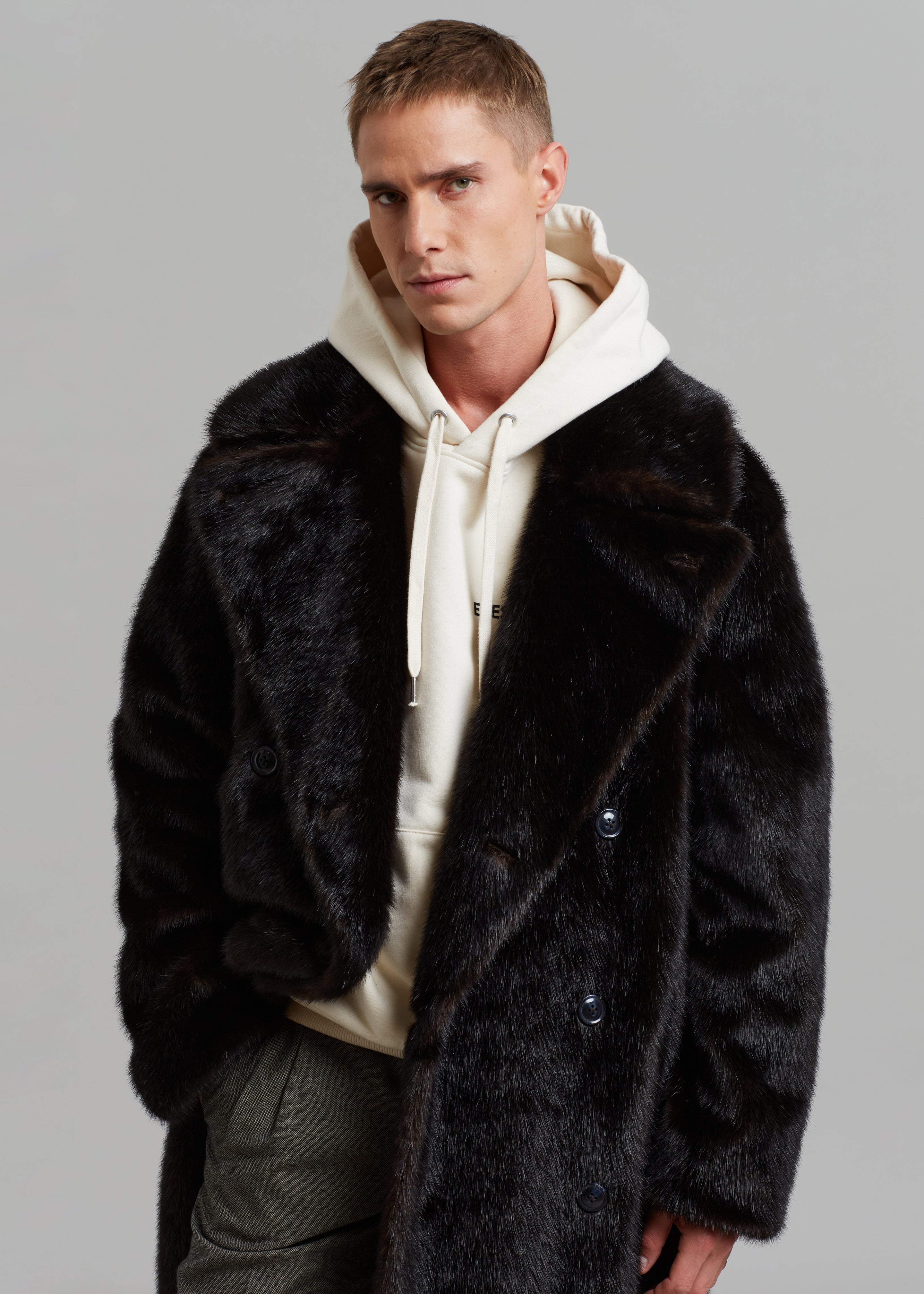 Brooke Faux Fur Coat - Dark Espresso - 10
