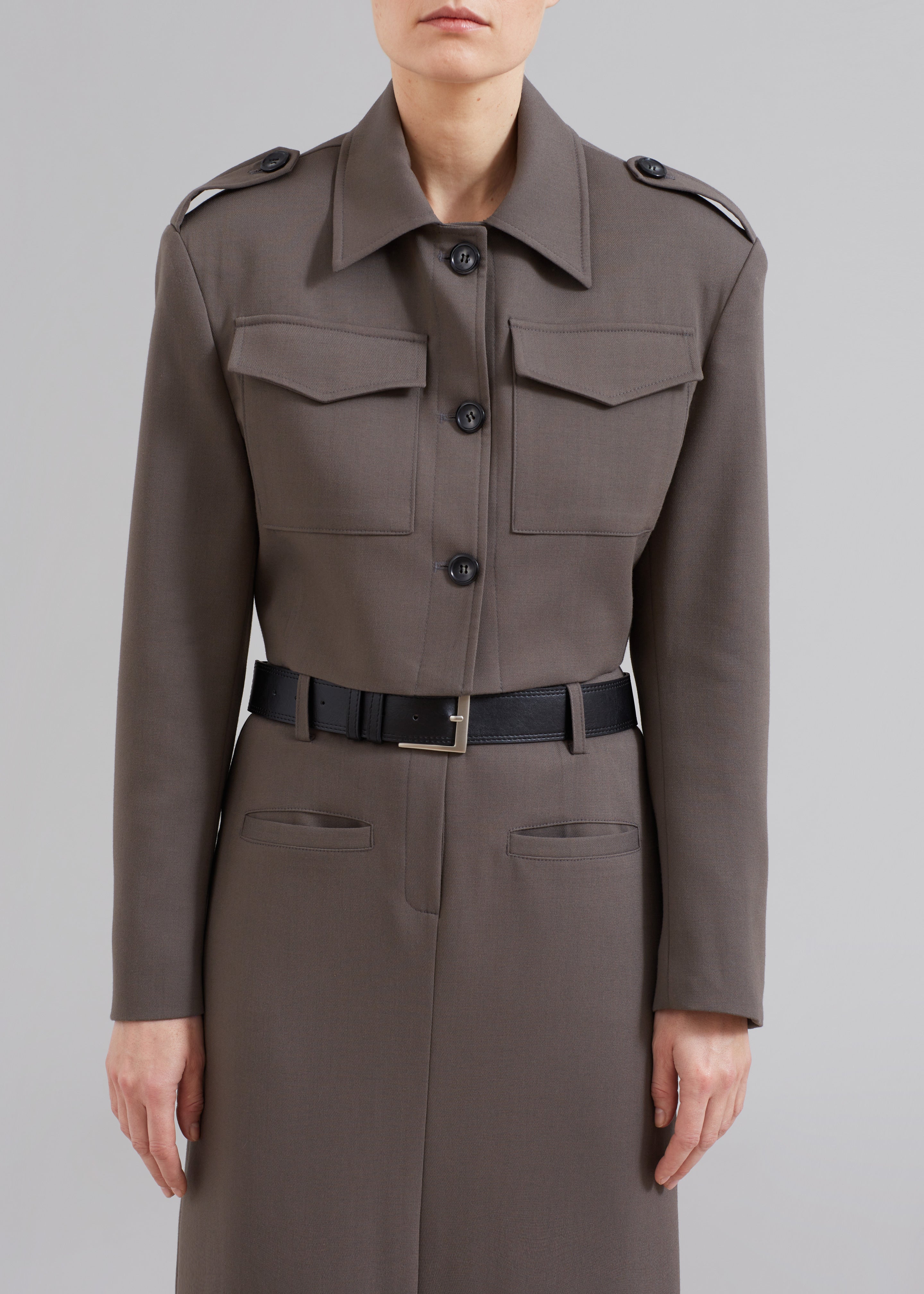 Eden Cropped Cargo Jacket - Grey - 4