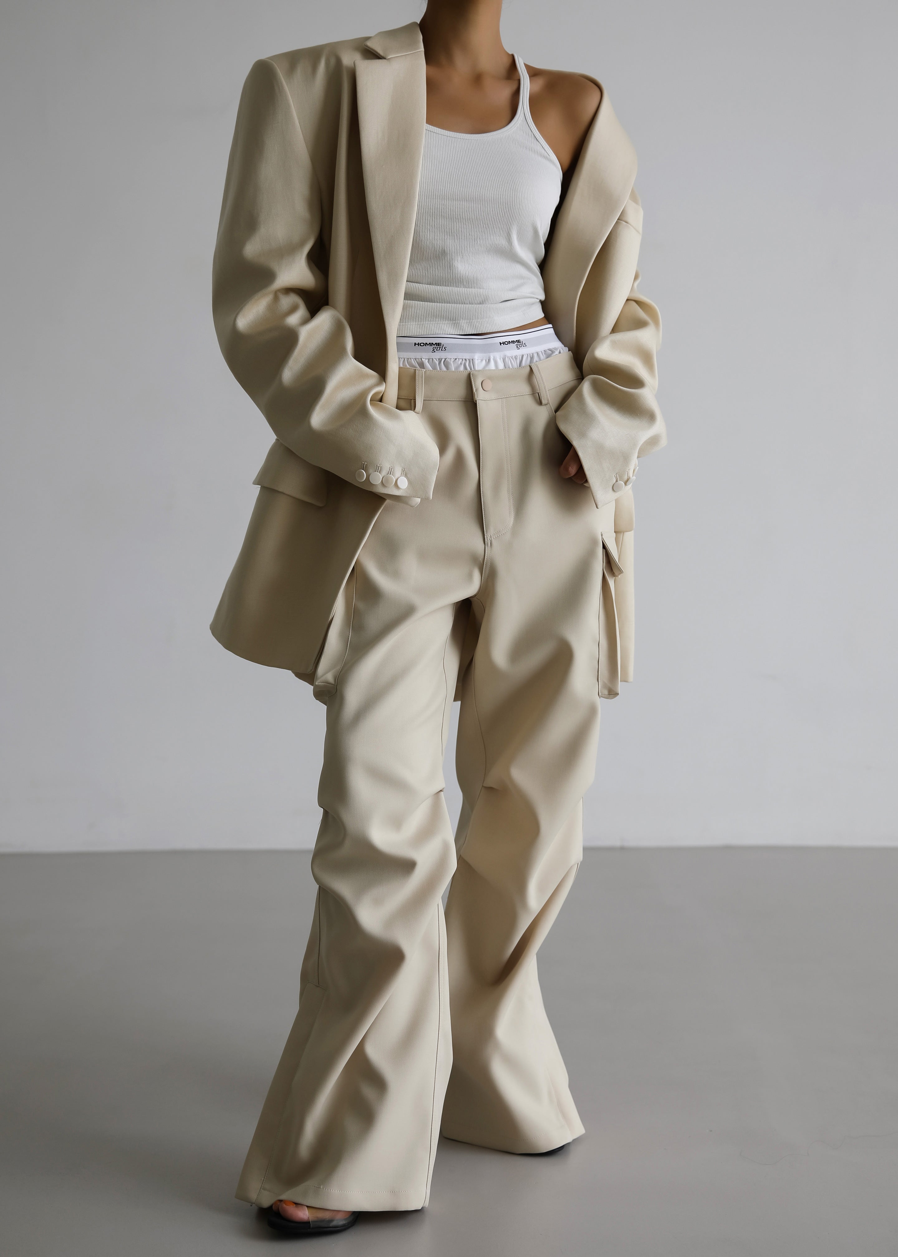 Valo Cargo Pants - Beige - 12