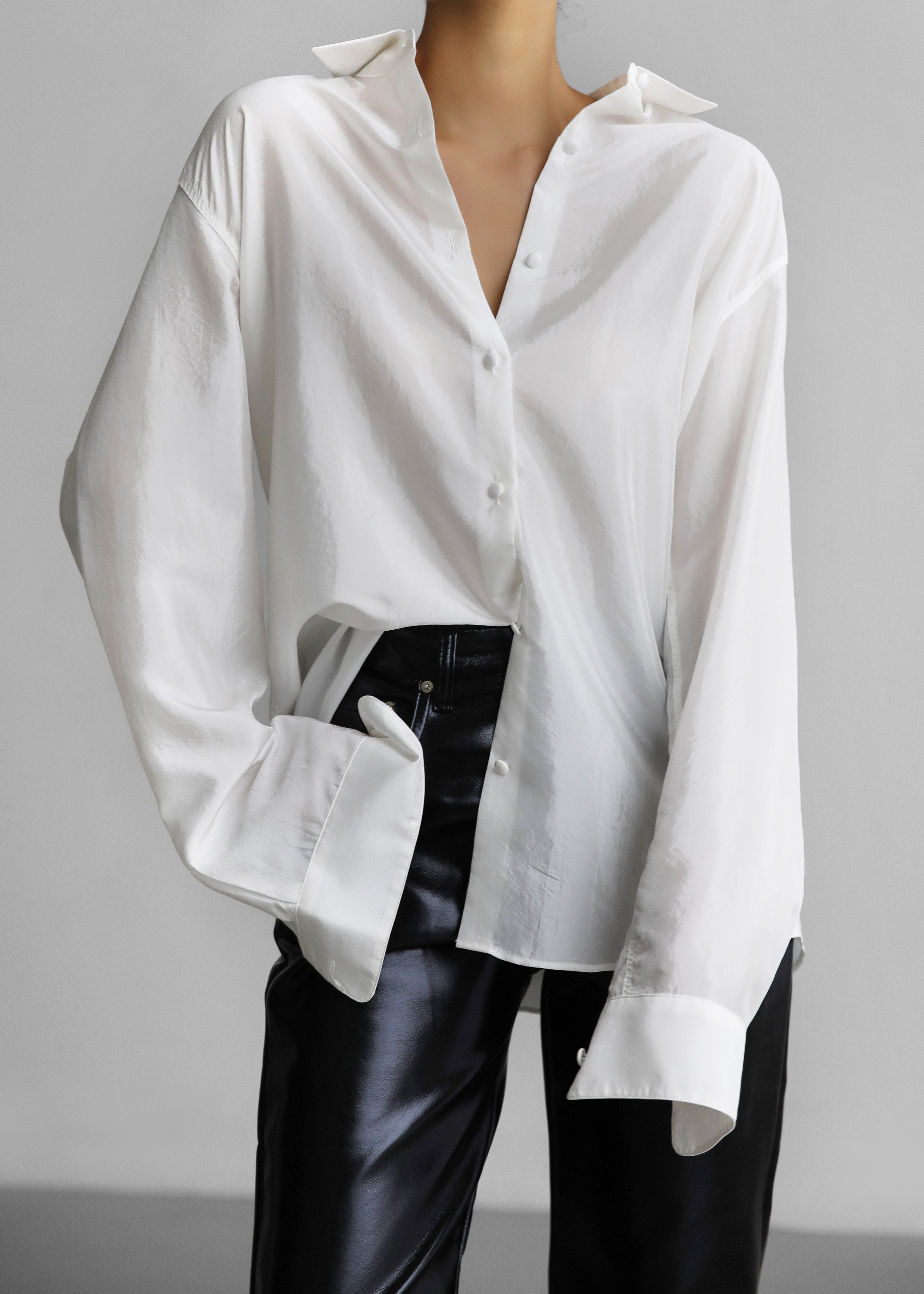 Victoria Silky Blouse - Ivory - 2