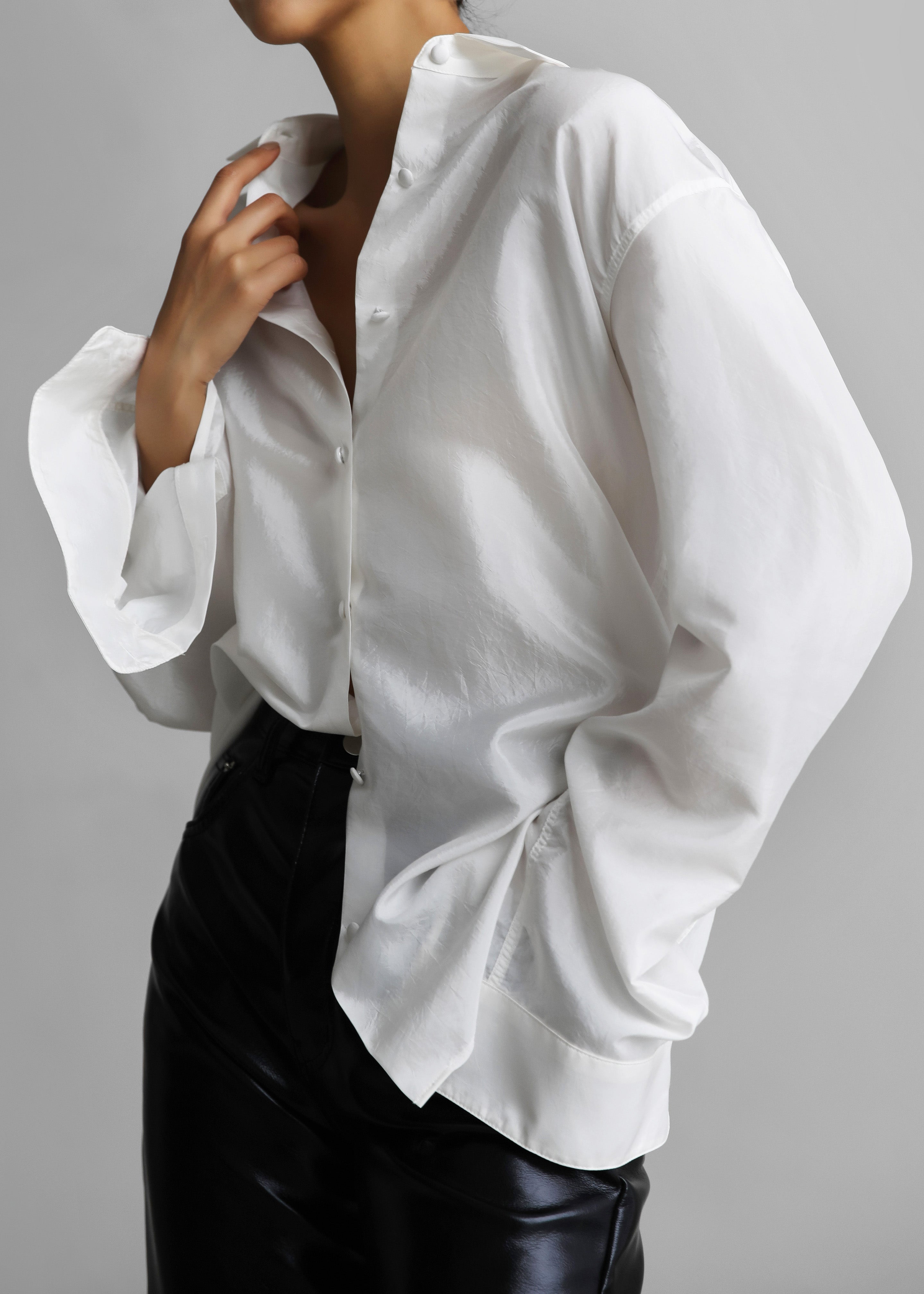 Victoria Silky Blouse - Ivory - 1