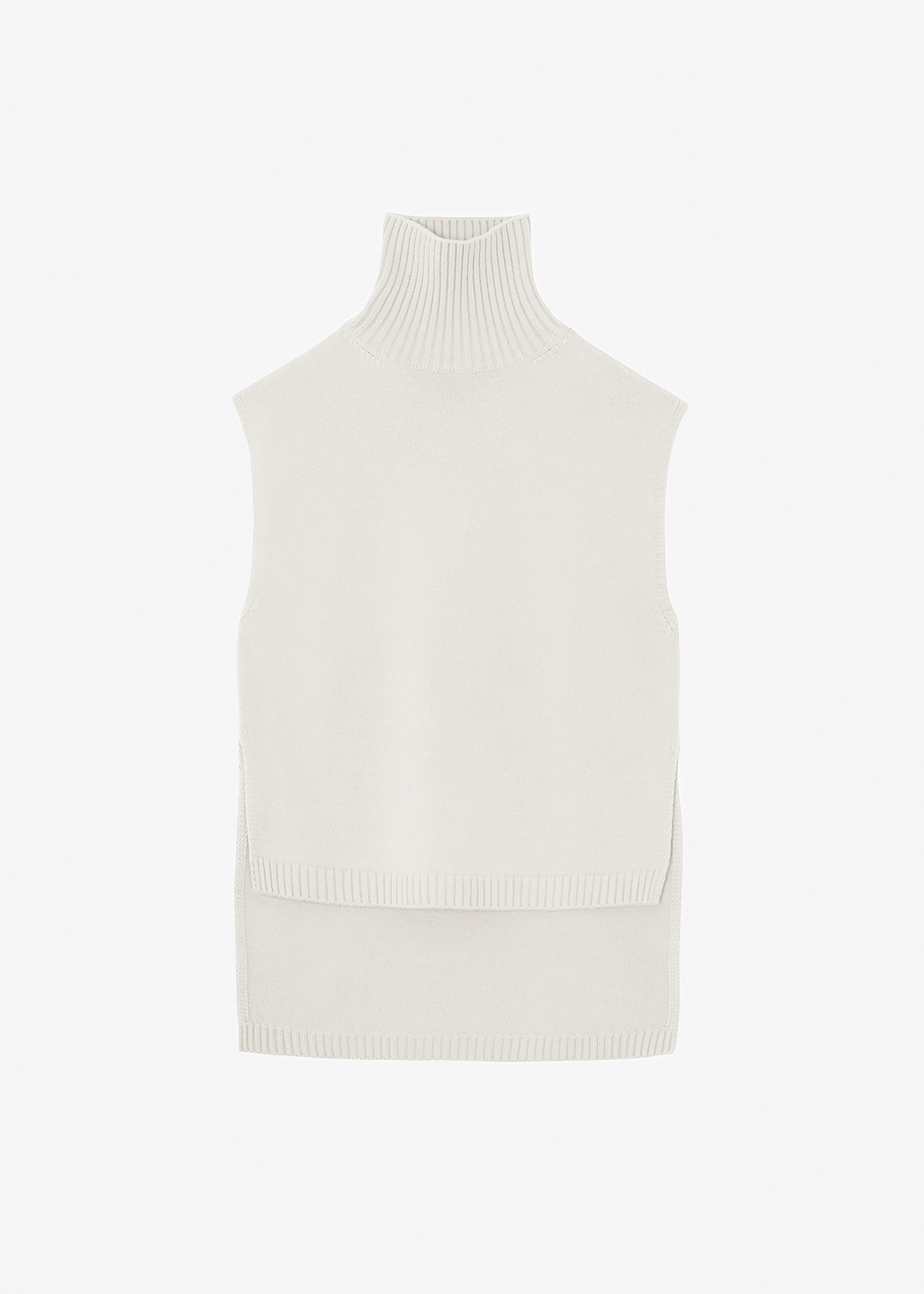 Vira Sleeveless Knit Turtleneck - Oat - 8