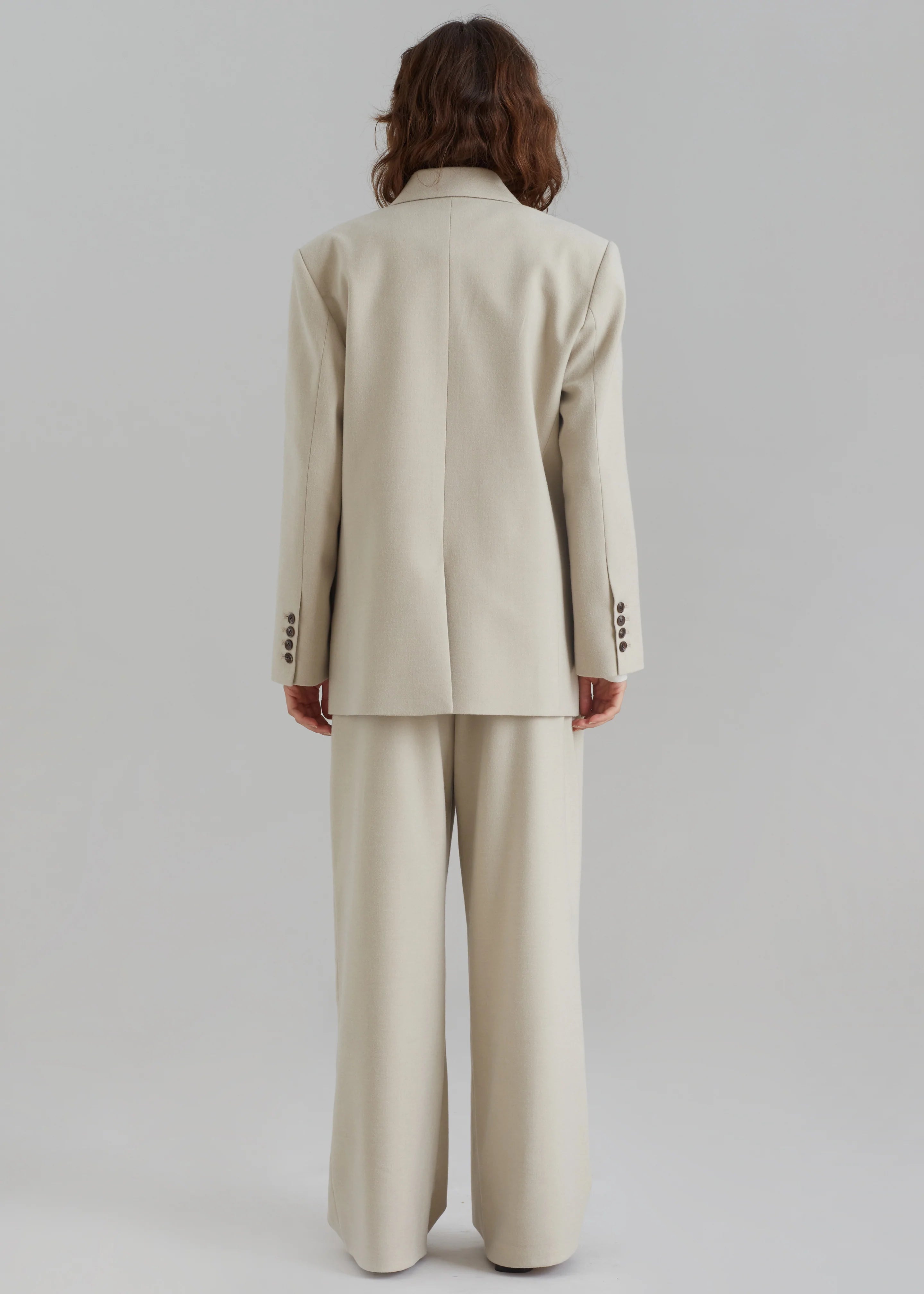Vance Double Breasted Blazer - Beige - 10