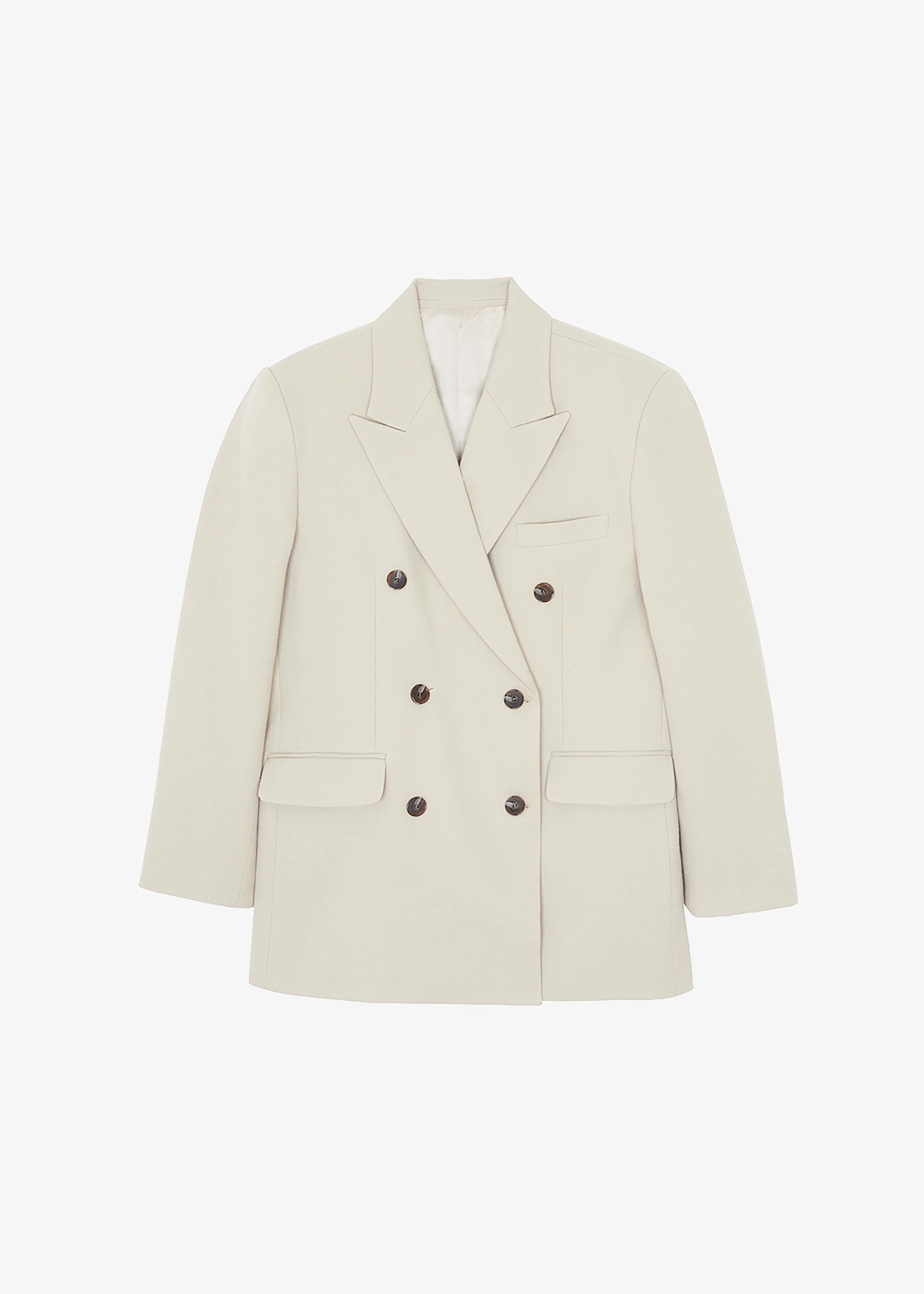 Vance Double Breasted Blazer - Beige - 11