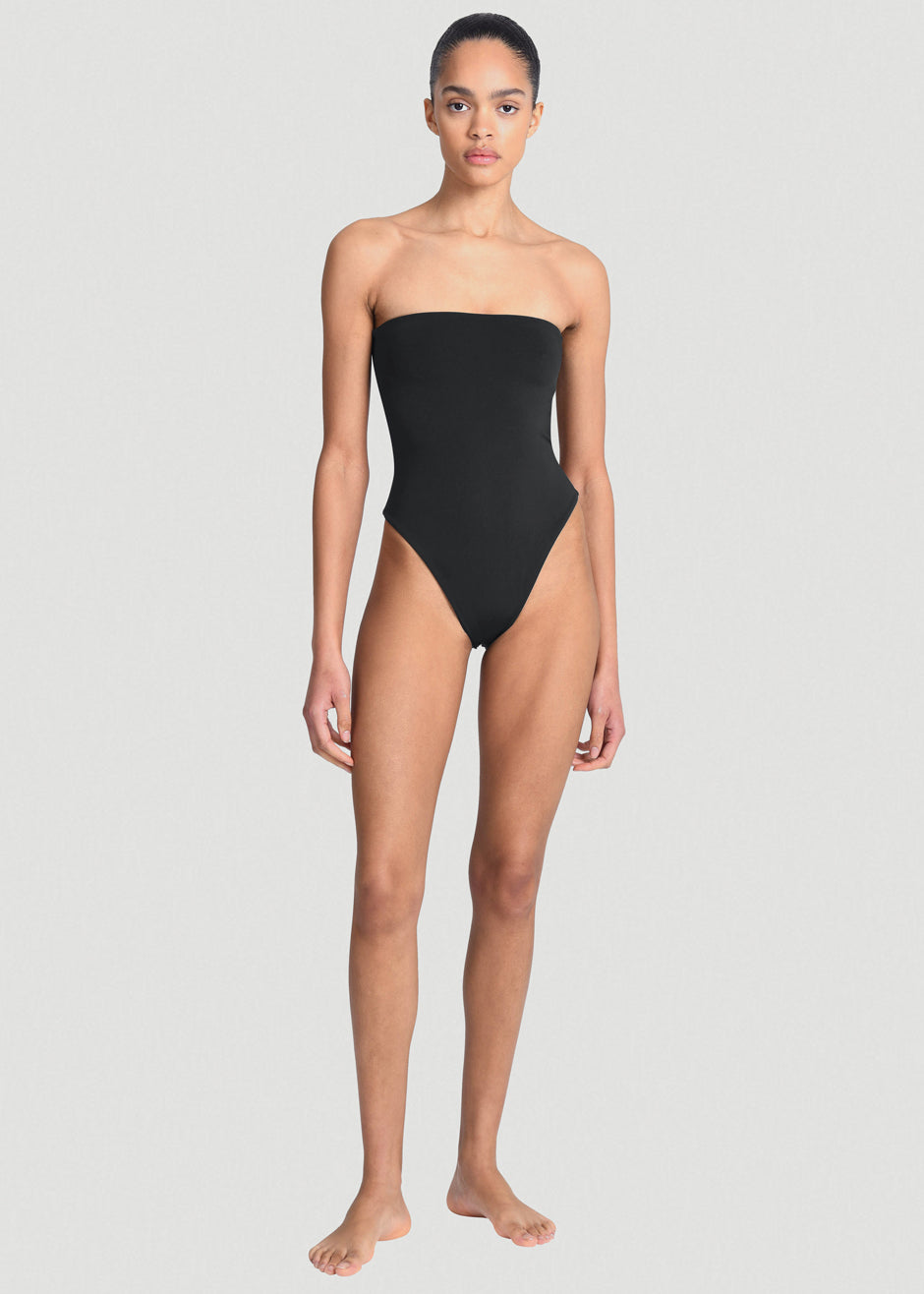 Aexae Bandeau One Piece Swimsuit - Black - 2