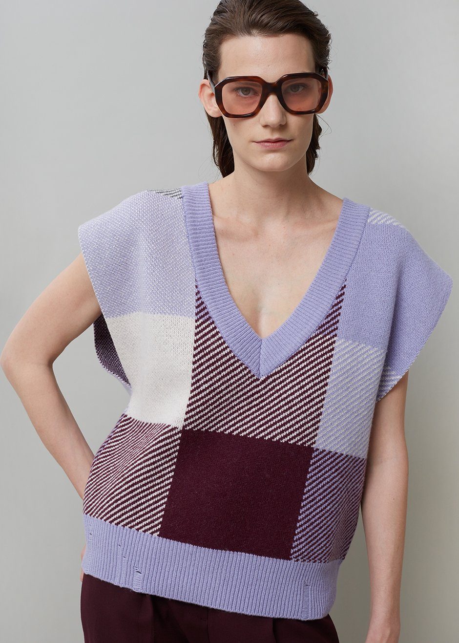Akita Knit Vest - Lavender - 3