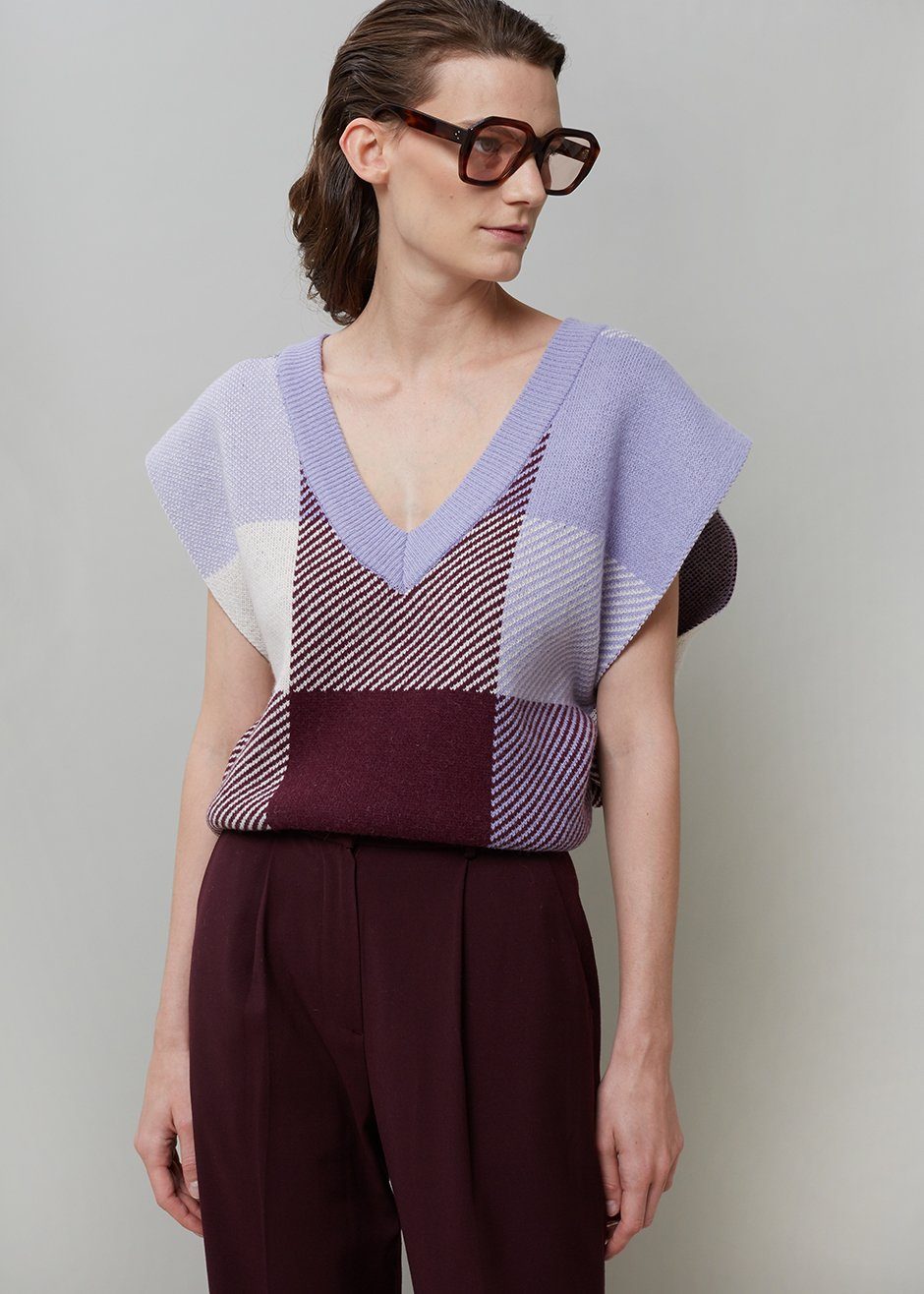 Akita Knit Vest - Lavender - 4