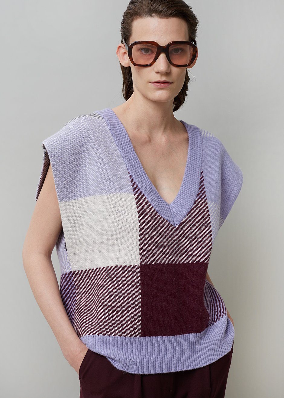 Akita Knit Vest - Lavender - 2