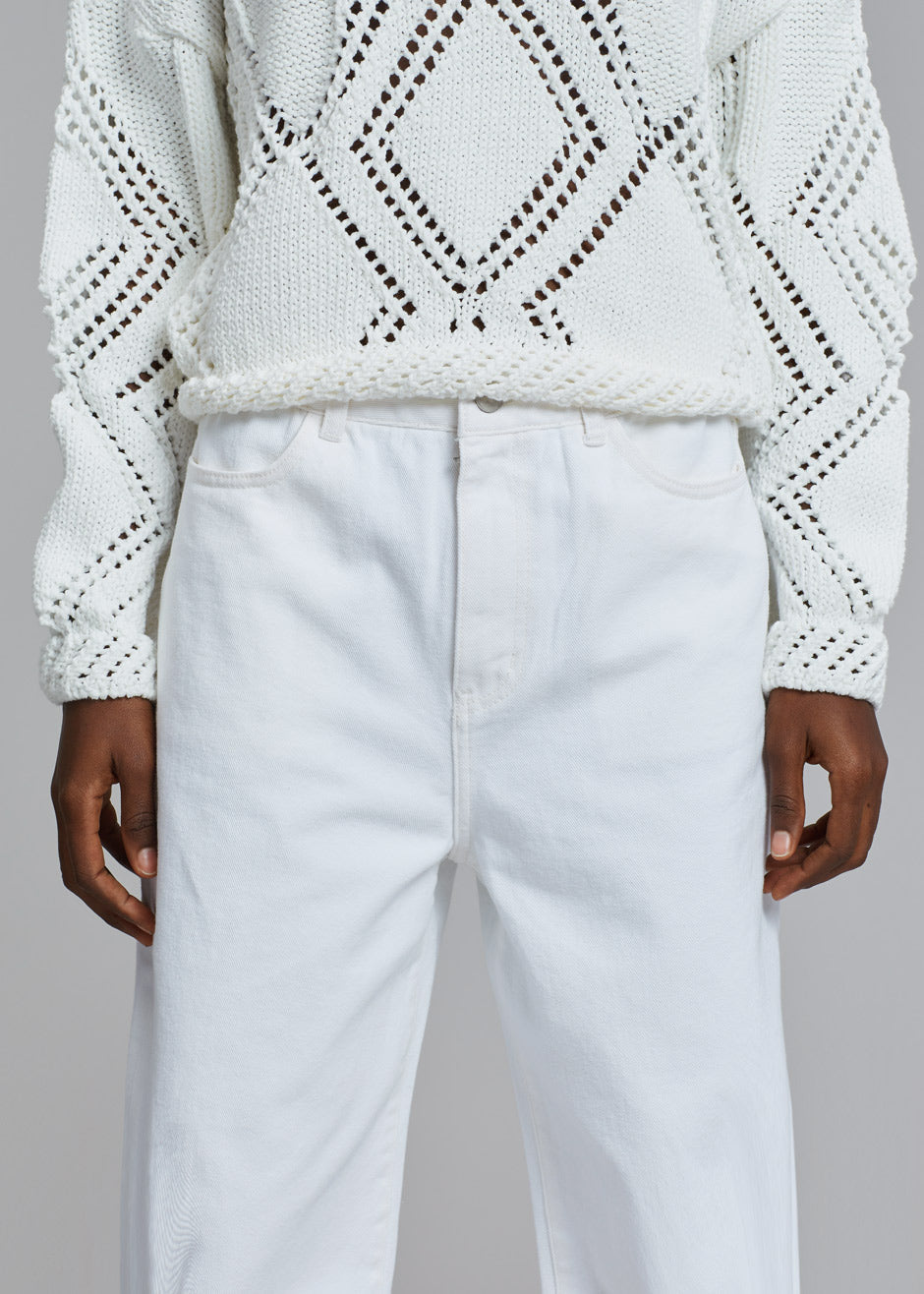 Amomento Recycled Cotton Denim - White - 5
